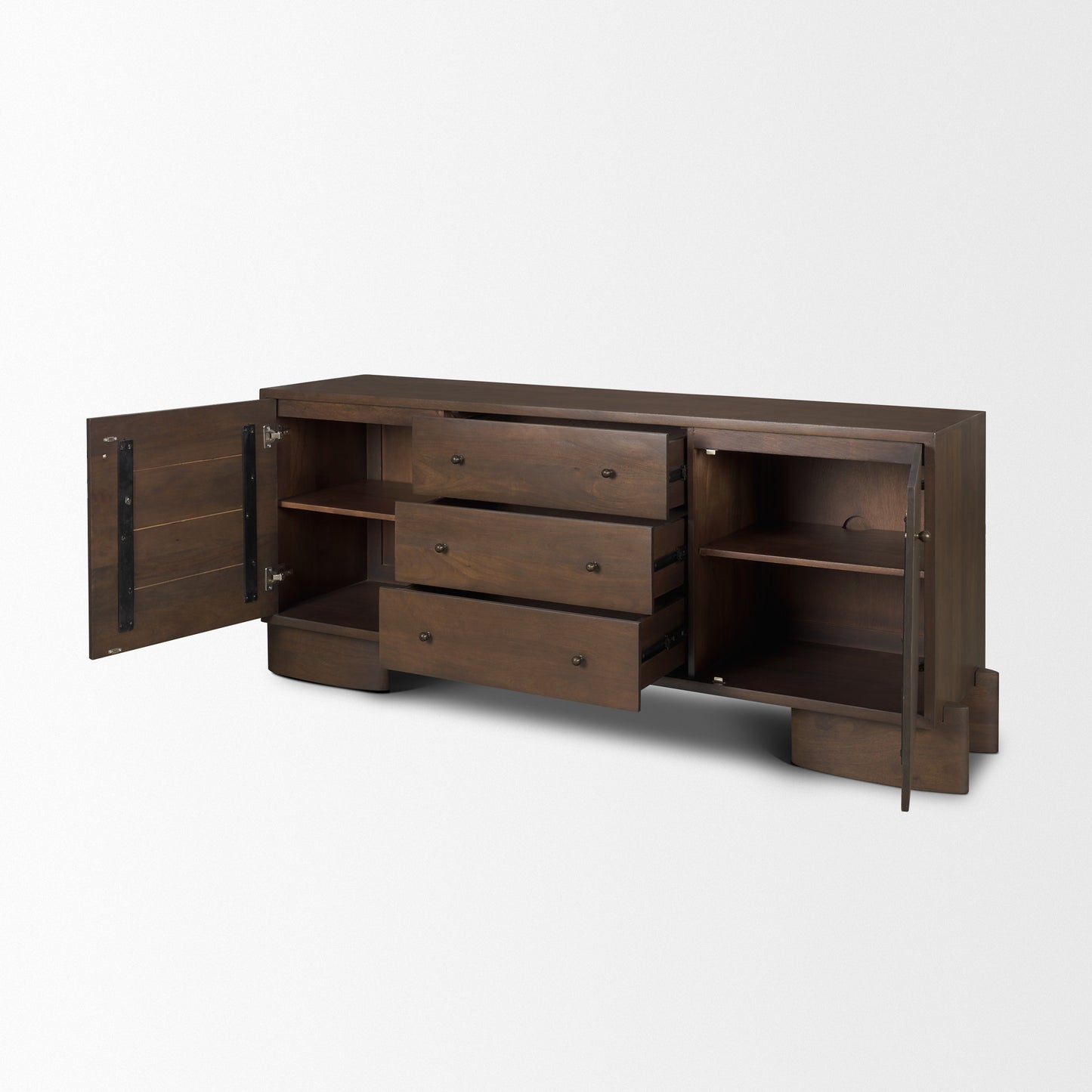 Jonan Sideboard Dark Brown | Wood - sideboards-and-buffets