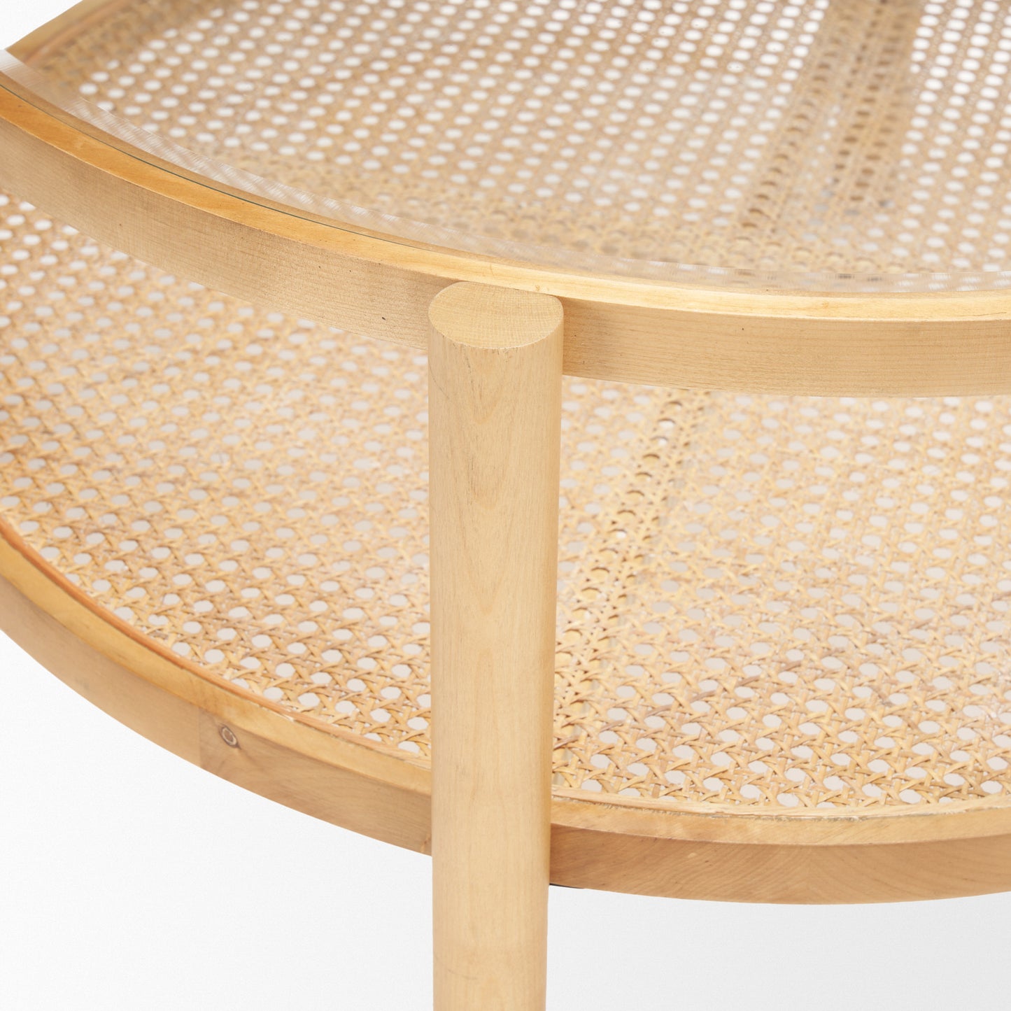 Weslyn Coffee Table Cane | Wood | Glass - coffee-tables