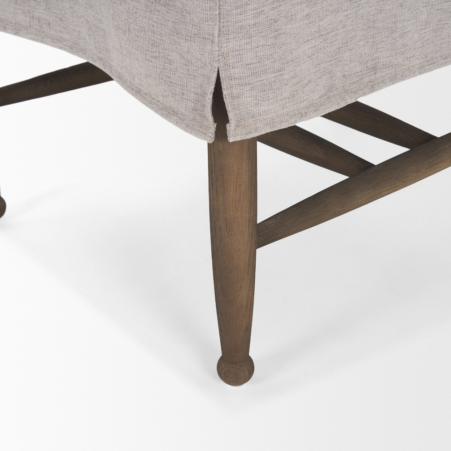 Whitley Gray Performance Fabric w/ Oak Wood Dining Chair