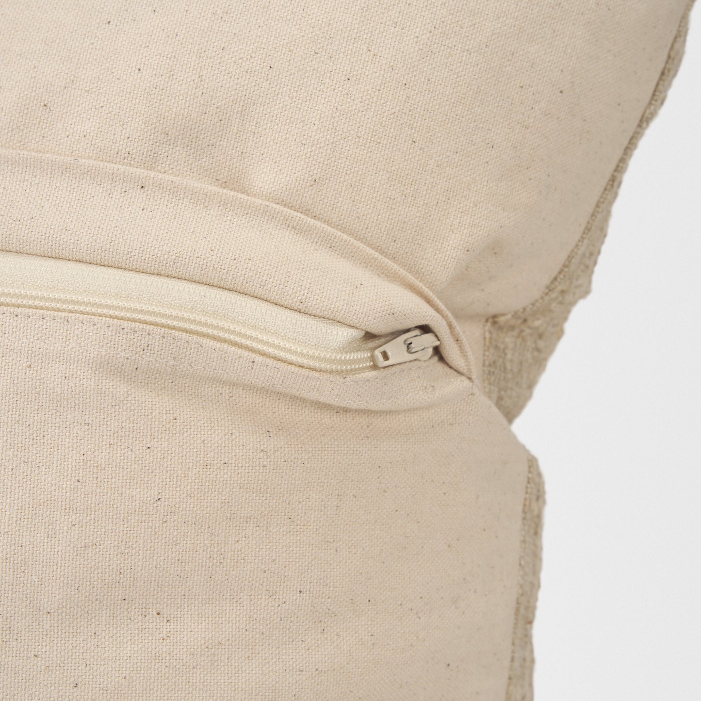 Jeren 22x22 Beige Cotton Linen Square Pillow Cover