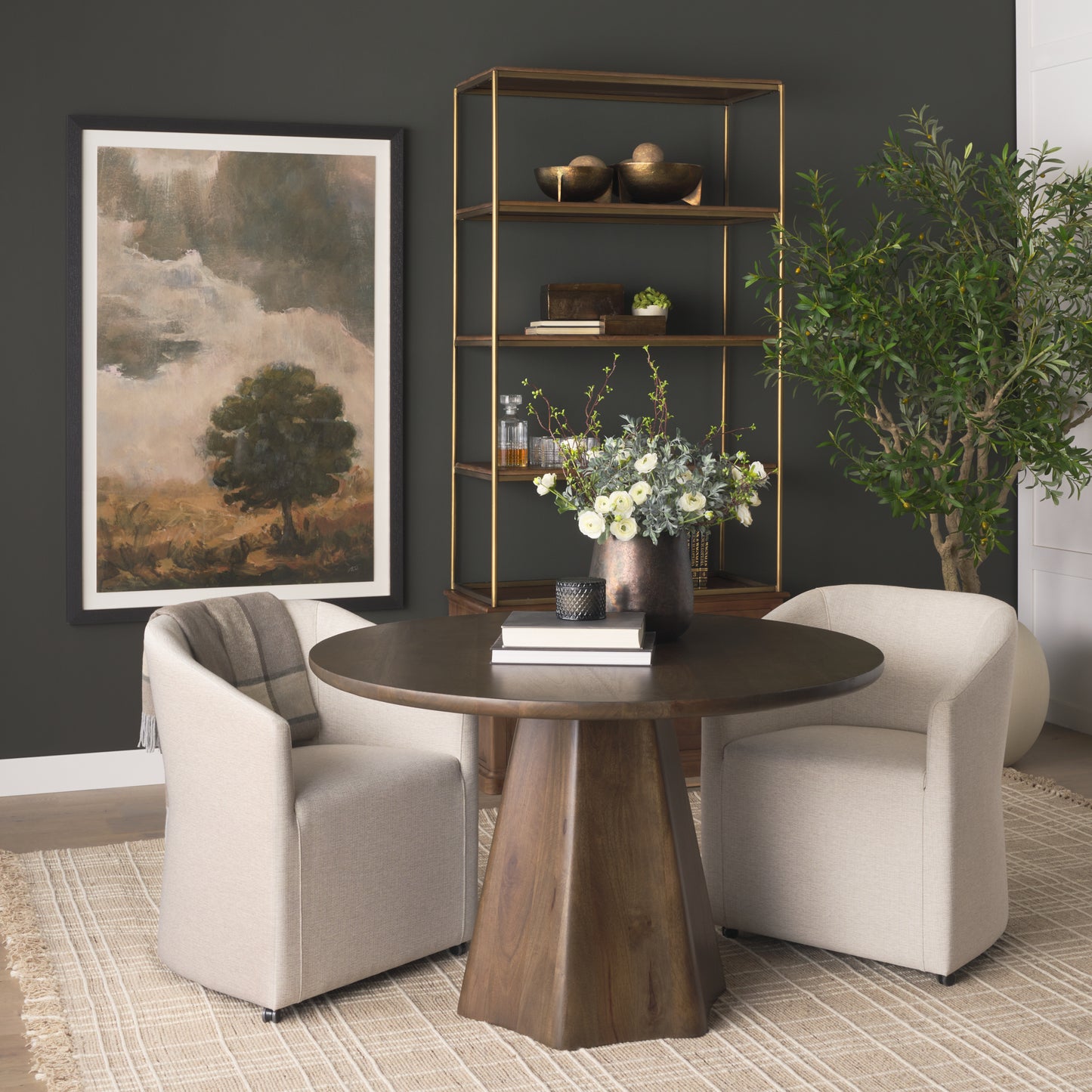 Jovani Dining Table Dark Brown | Wood | 48’’ - dining-table