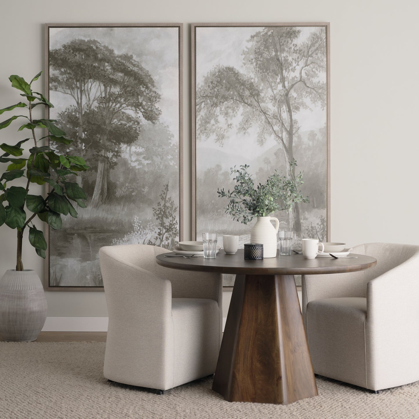 Jovani Dining Table Dark Brown | Wood | 48’’ - dining-table