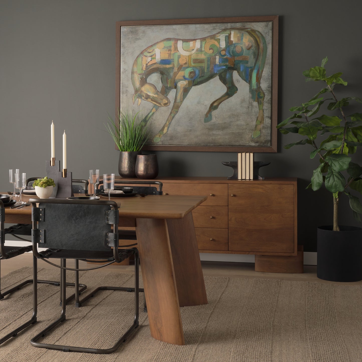 Jonan Sideboard Medium Brown | Wood - sideboards-and-buffets