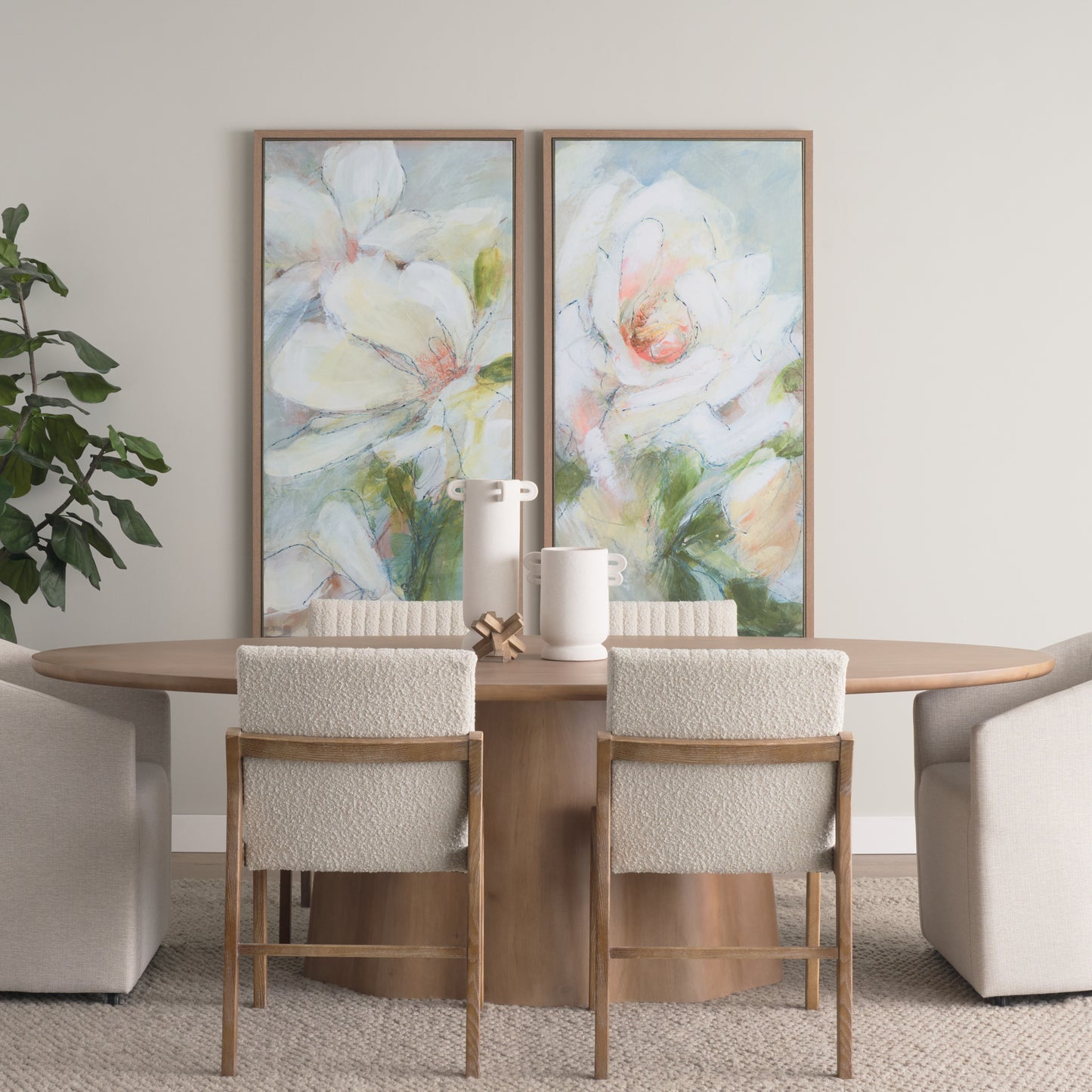 Jovani Oval Dining Table Light Brown | Wood | Oval - dining-table