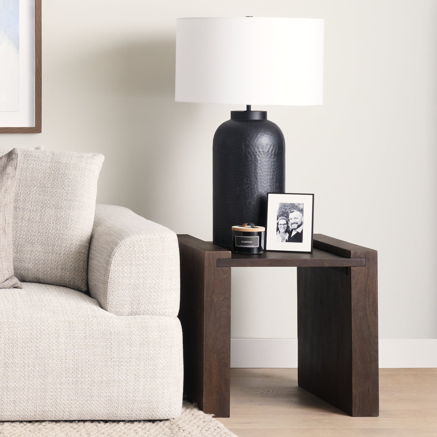 Athelia Accent Table Dark Brown Wood - accent-tables