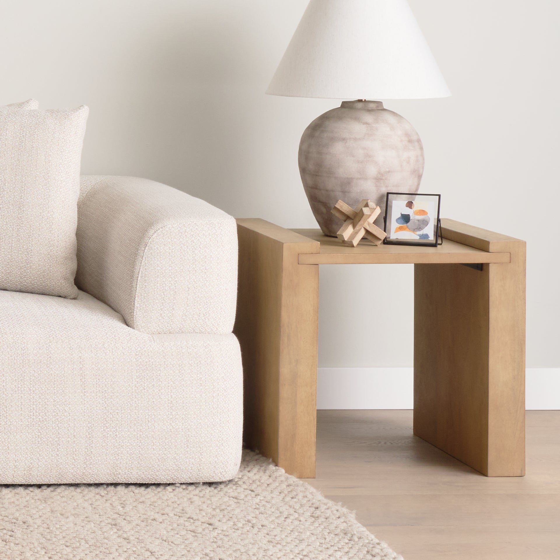 Athelia Accent Table Light Brown Wood - accent-tables