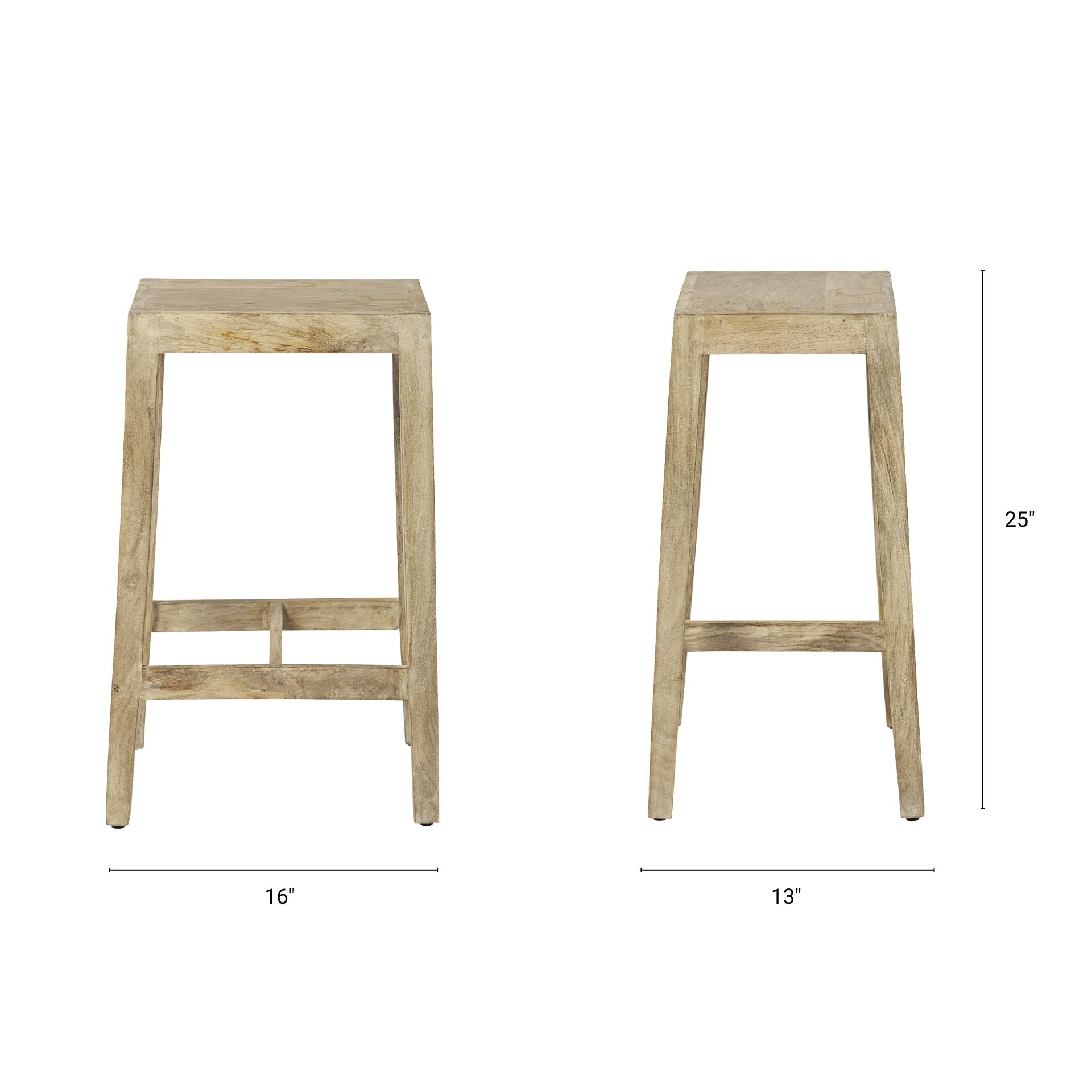 Colony Wood Seat Bar Counter Stool Brown Wood - bar-stools