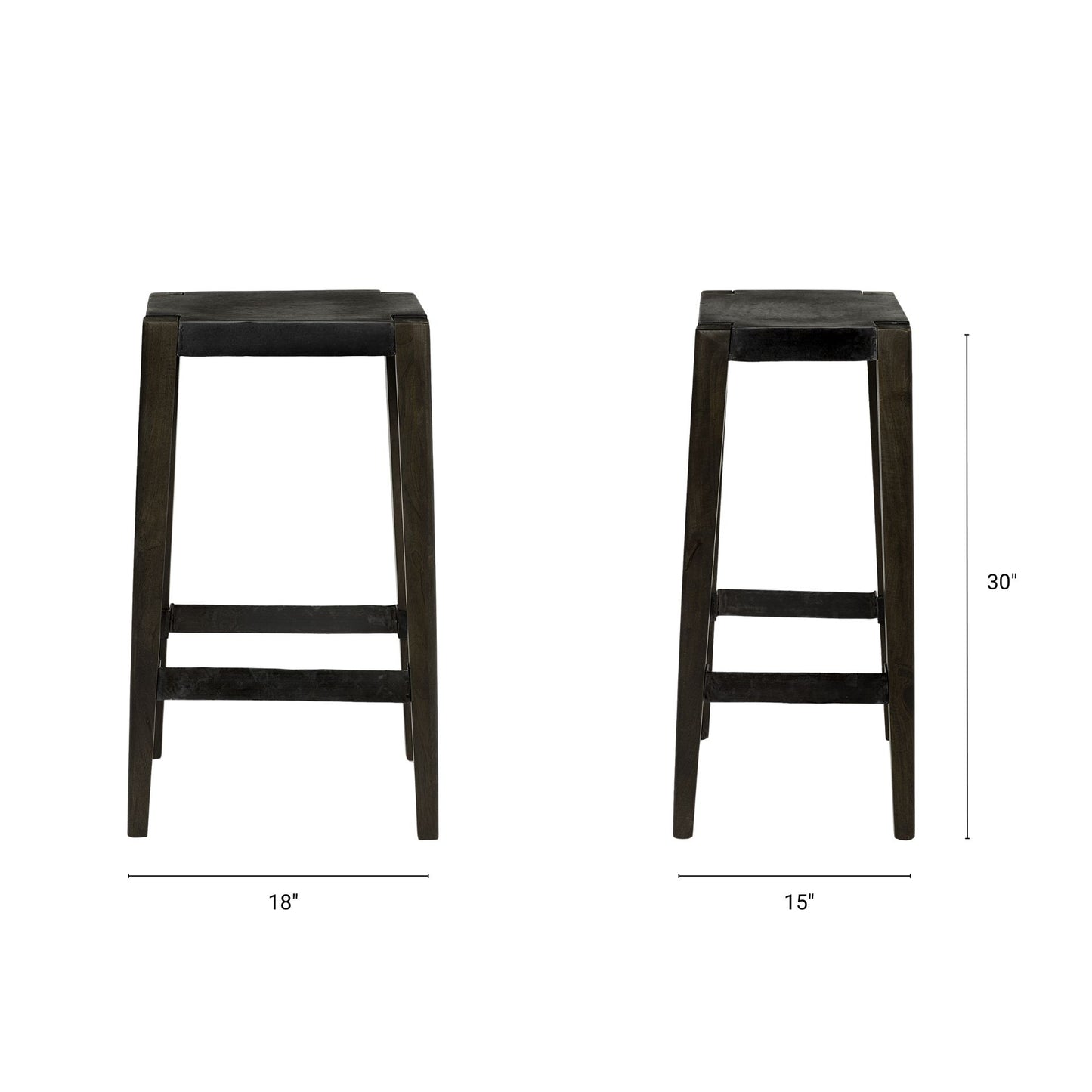 Nell Metal Seat Bar Counter Stool Black Metal | Dark Brown Wood | Bar - bar-stools