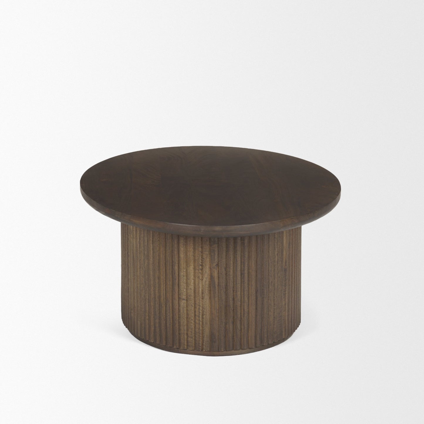Terra Oval Coffee Table Dark Brown Wood - coffee-tables