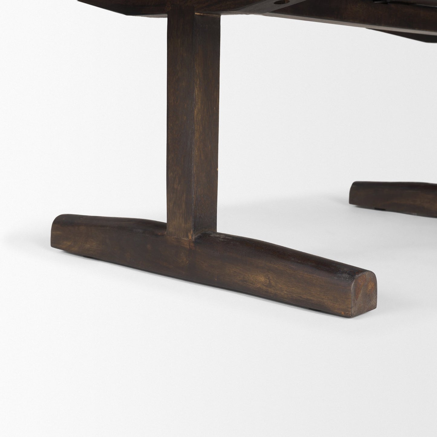 Viktor 55"L Dark Brown Solid Wood Coffee Table