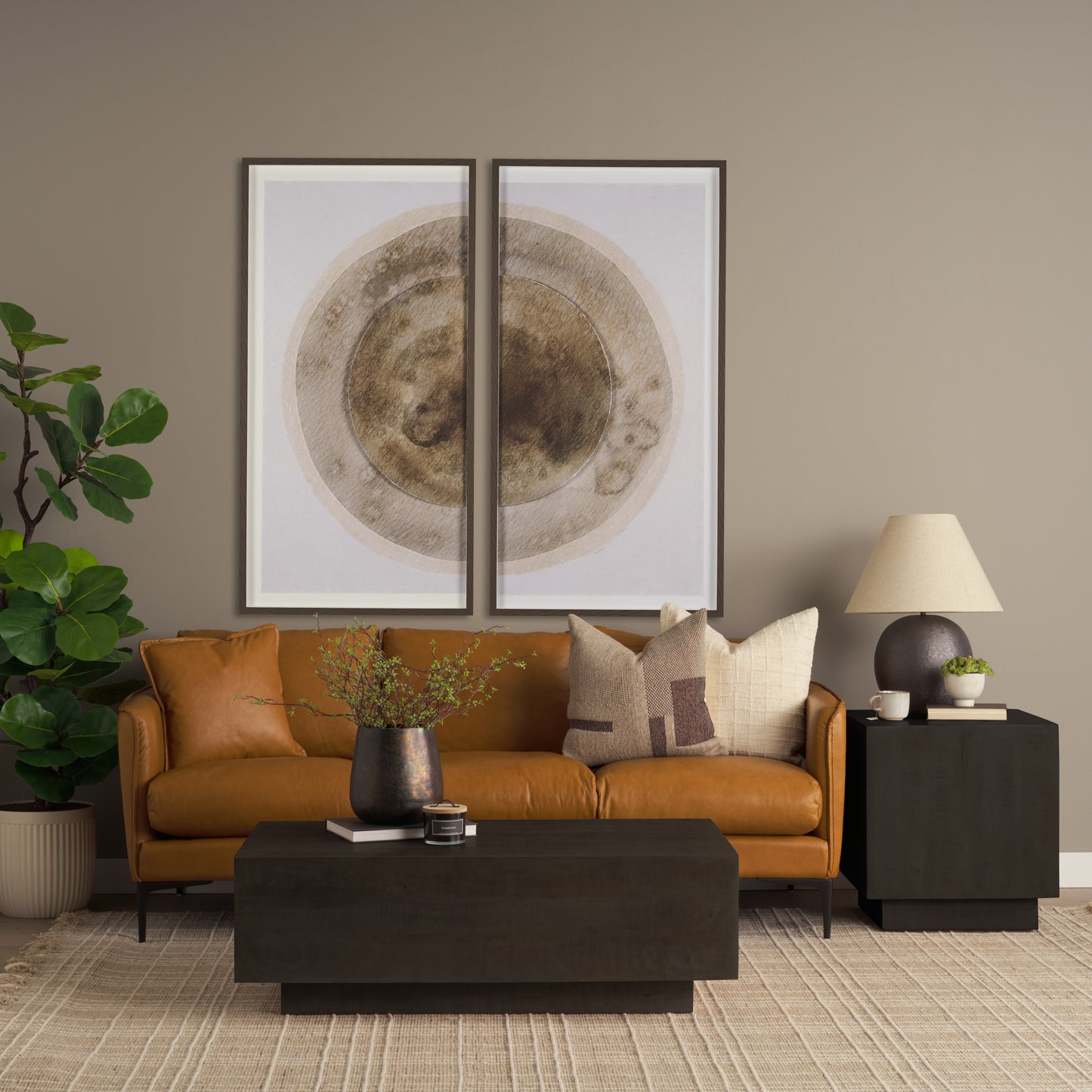 Hayden End Side Table Dark Brown Wood | 11’’ Square - end-and-side-tables