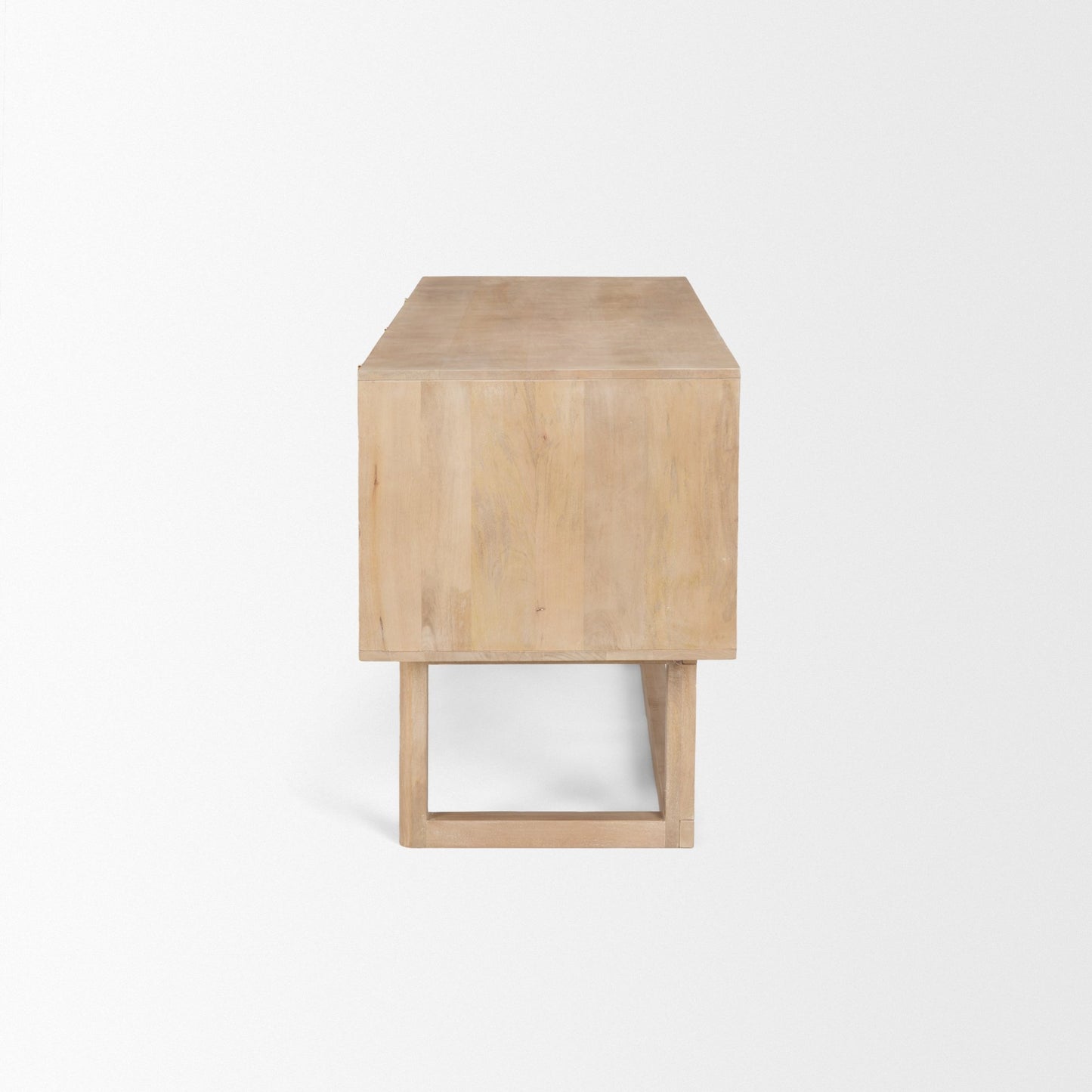 Grier Office Desk Light Brown Wood | Cane Accent - office