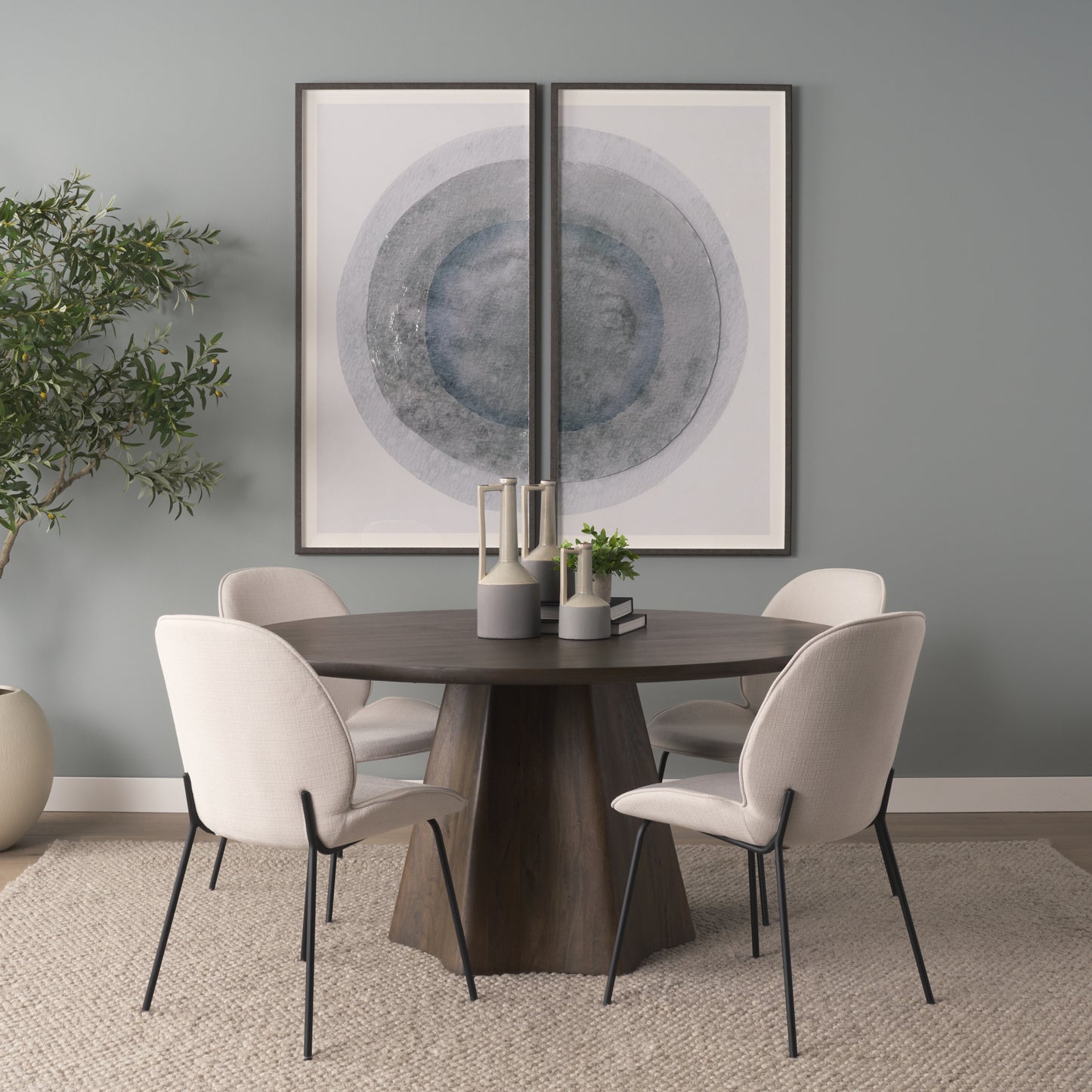 Jovani Dining Table Dark Brown | Wood | 60’’ - dining-table