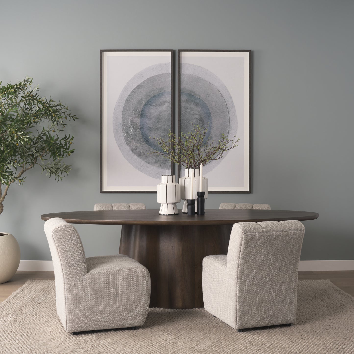 Wilkins Dining Chair Gray | Performance Fabric - dining-chairs