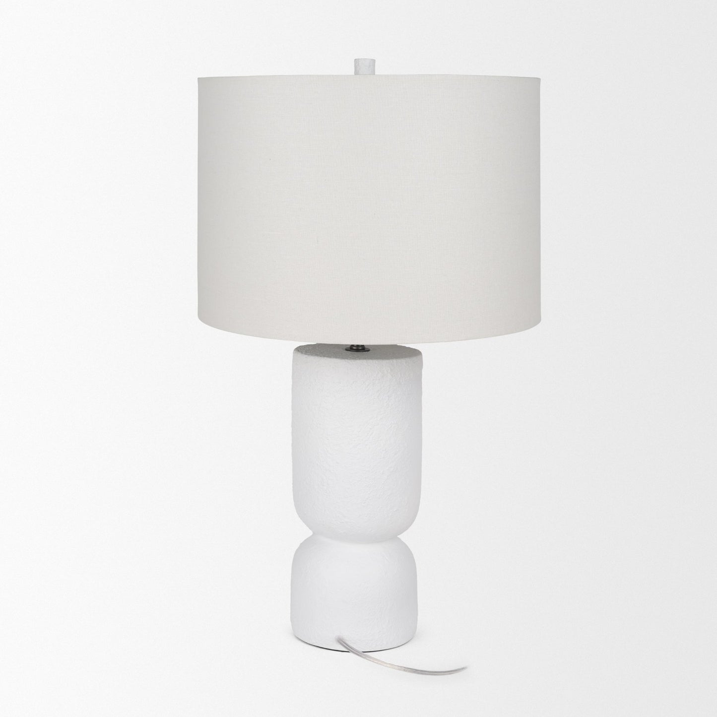 Everly Table Lamp White Cement | White Shade - table-lamps