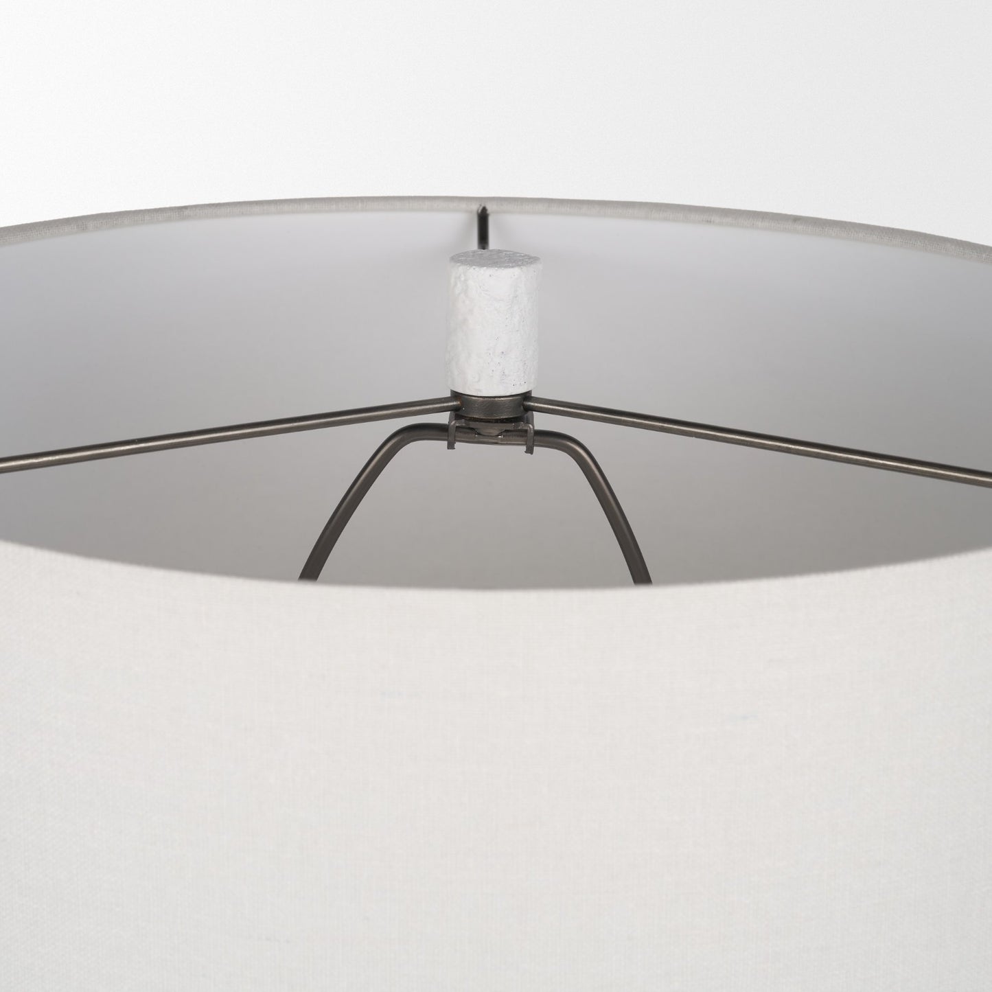 Everly Table Lamp White Cement | White Shade - table-lamps