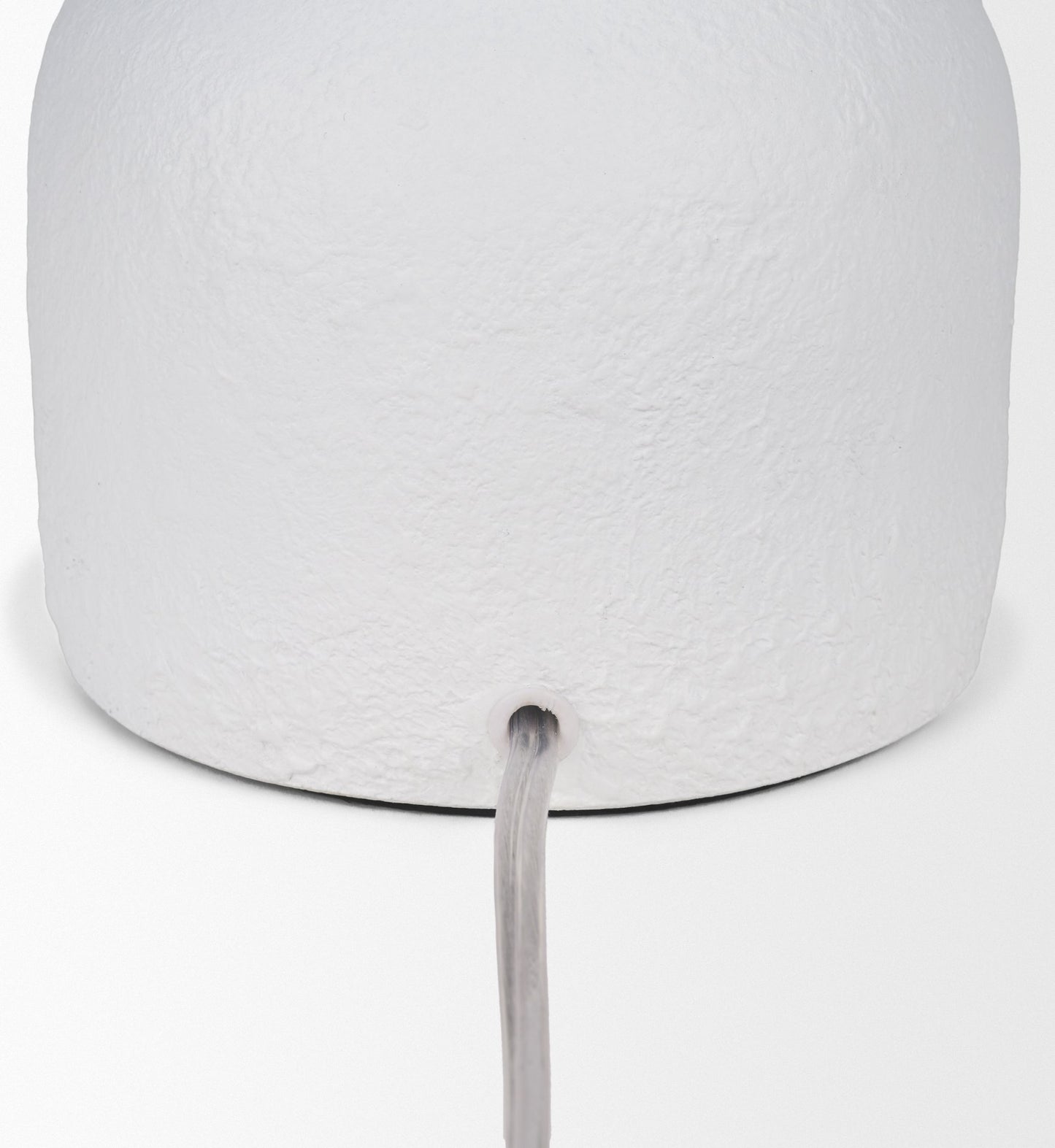 Everly 15.0L x 15.0W x 27.5H White Cement W/Beige Shade Table Lamp