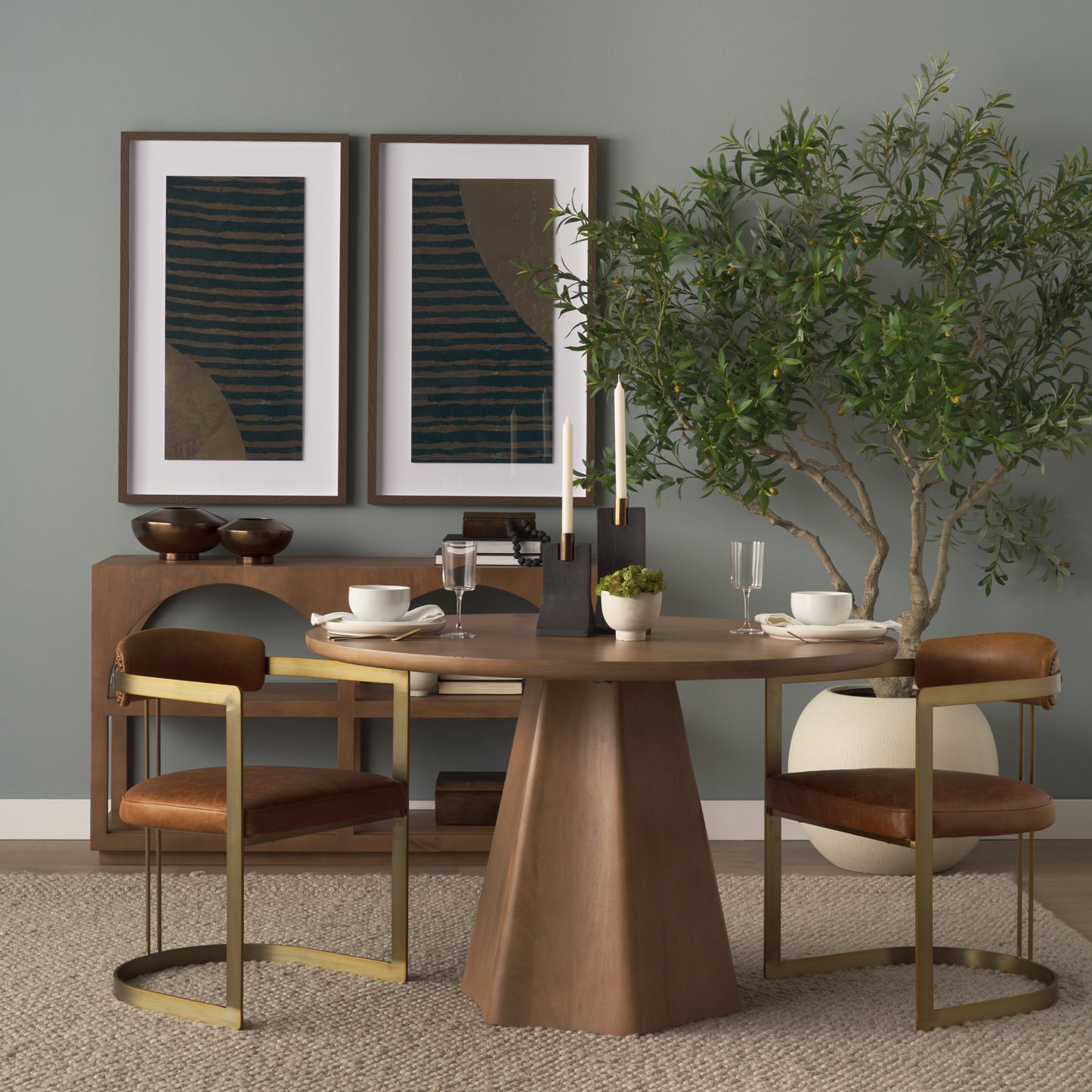 Jovani Dining Table Light Brown | Wood | 48’’ - dining-table