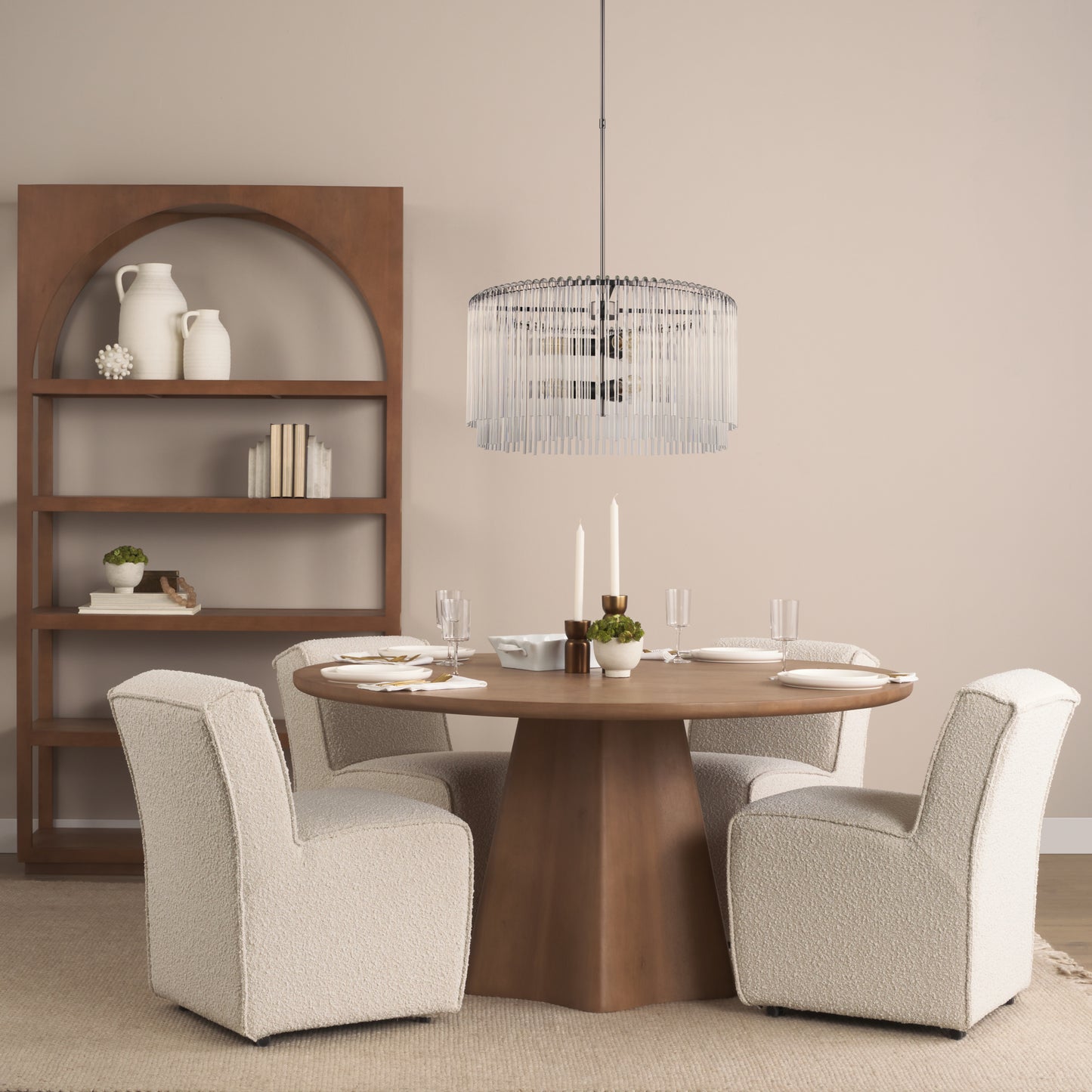 Jovani Dining Table Light Brown | Wood | 60’’ - dining-table