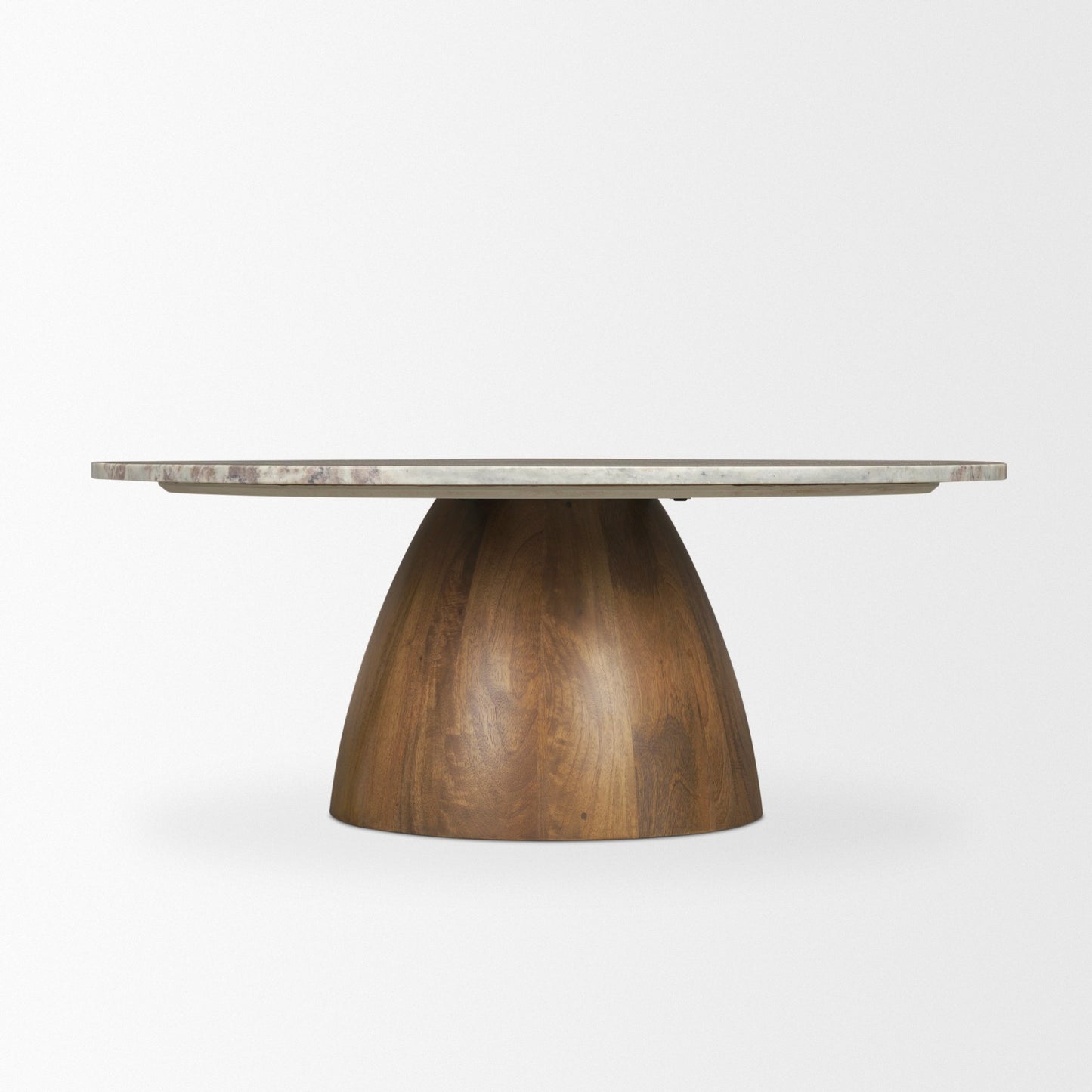 Allyson Coffee Table Pink Marble | Brown Wood - coffee-tables