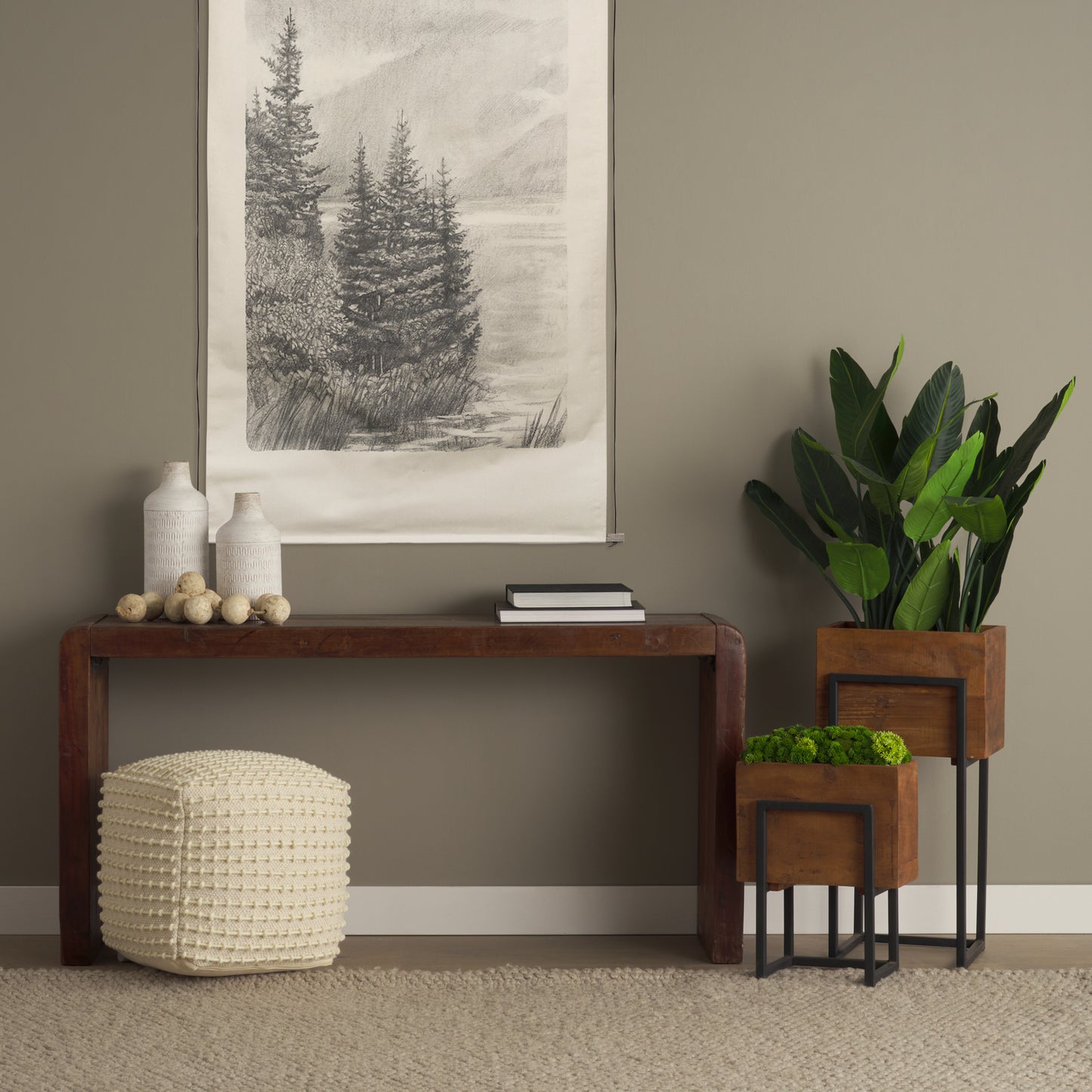 Sakaye Pouf Beige | Cream - poufs
