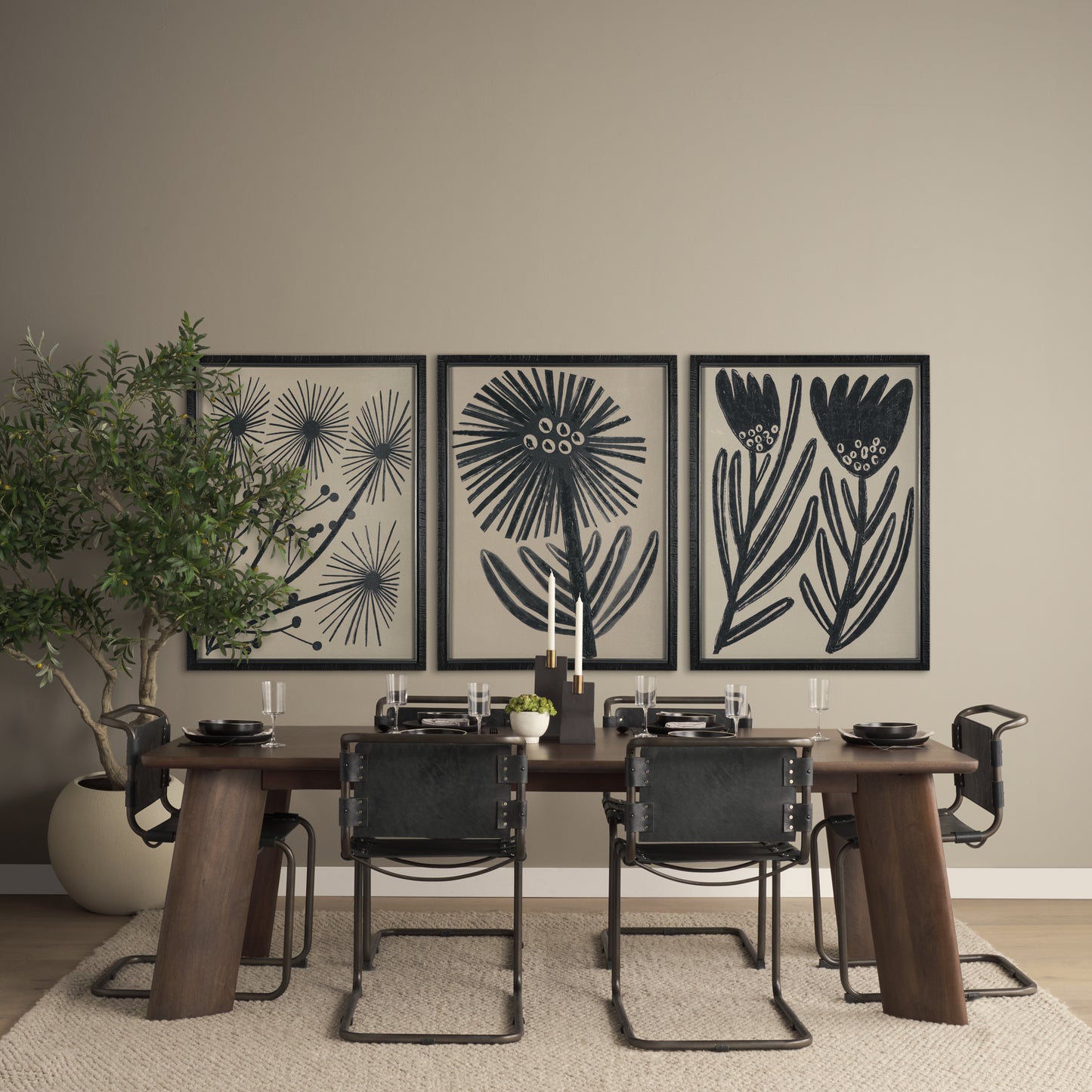 Berbick Dining Chair Black Leather | Black Metal - dining-chairs