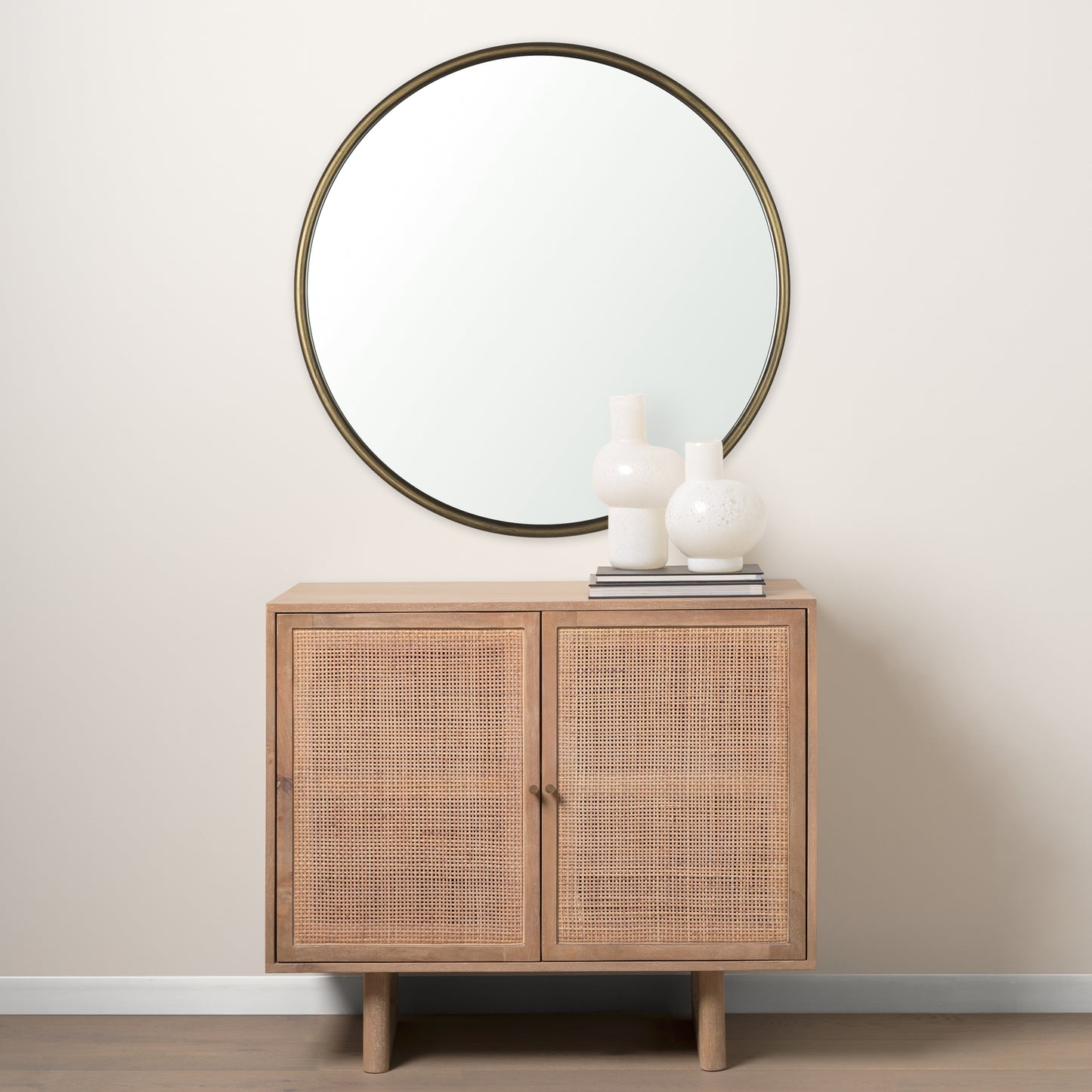 Piper Wall Mirror Gold Metal | 36’’ - wall-mirrors-grouped