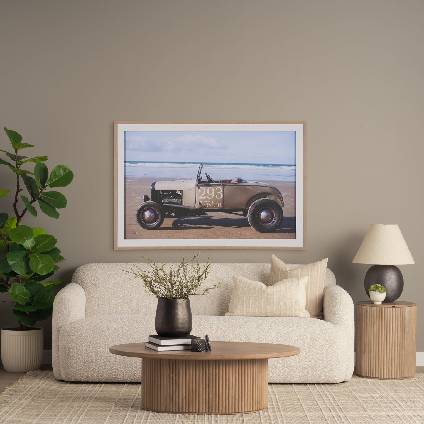 Terra Oval Coffee Table Light Brown Wood - coffee-tables