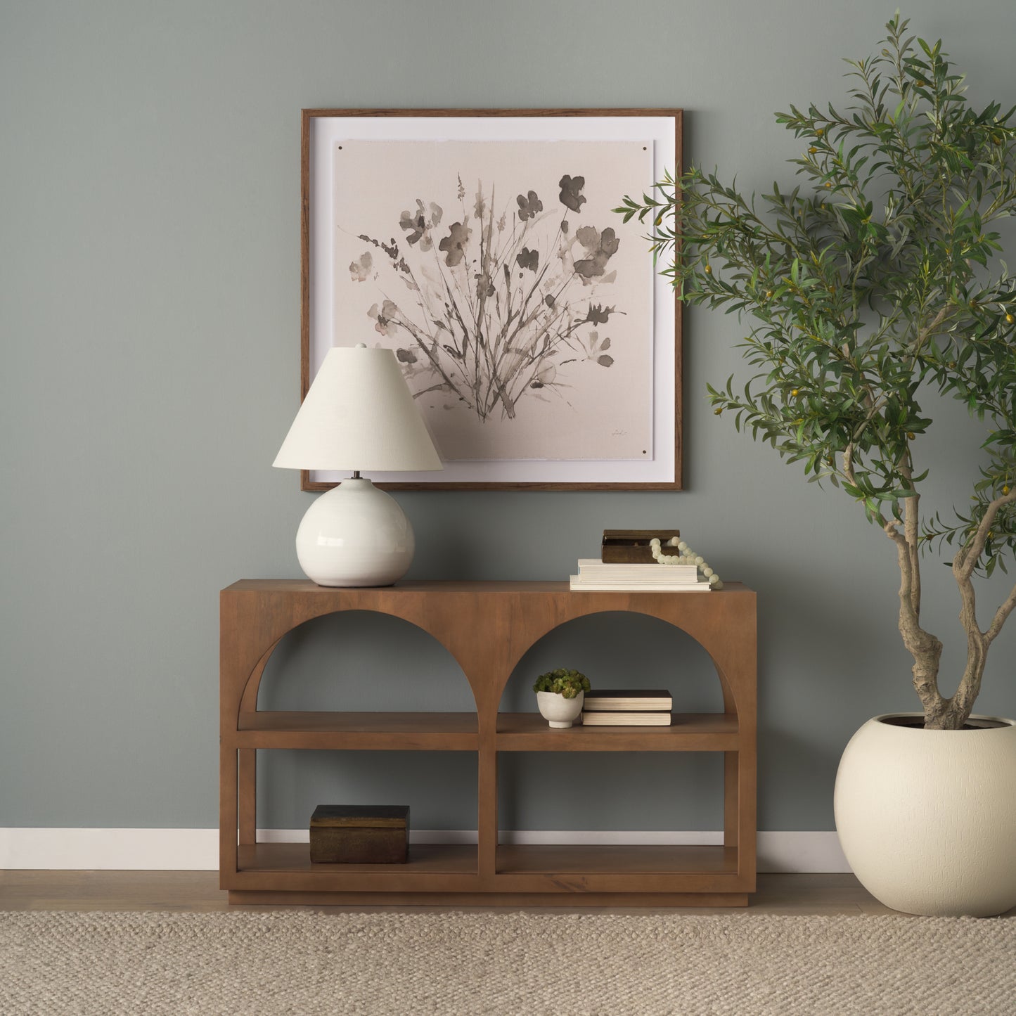 Bela Console Table Brown Wood | Small - console-tables
