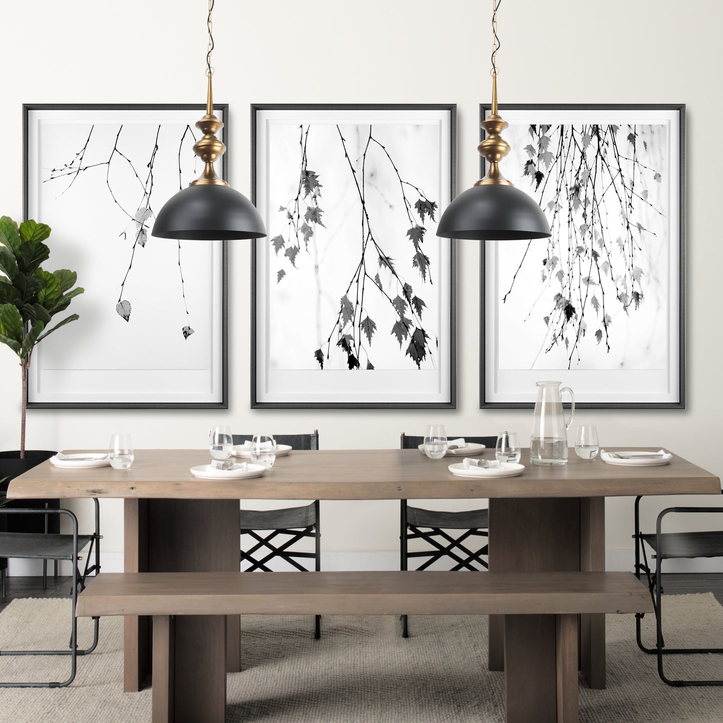 Willson Pendant Light Black Iron | Antique Brass - pendant-light