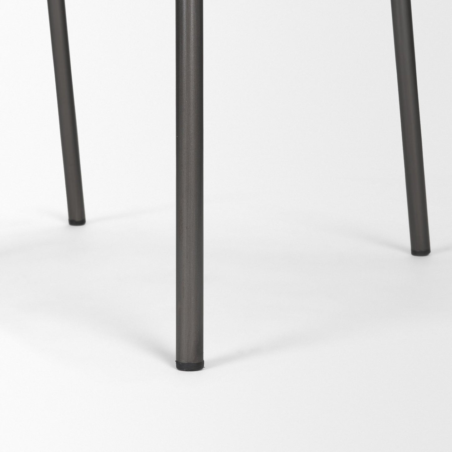 Kavalan 37.5" Total Height Ebony Leather Seat Black Metal Frame Bar Stool