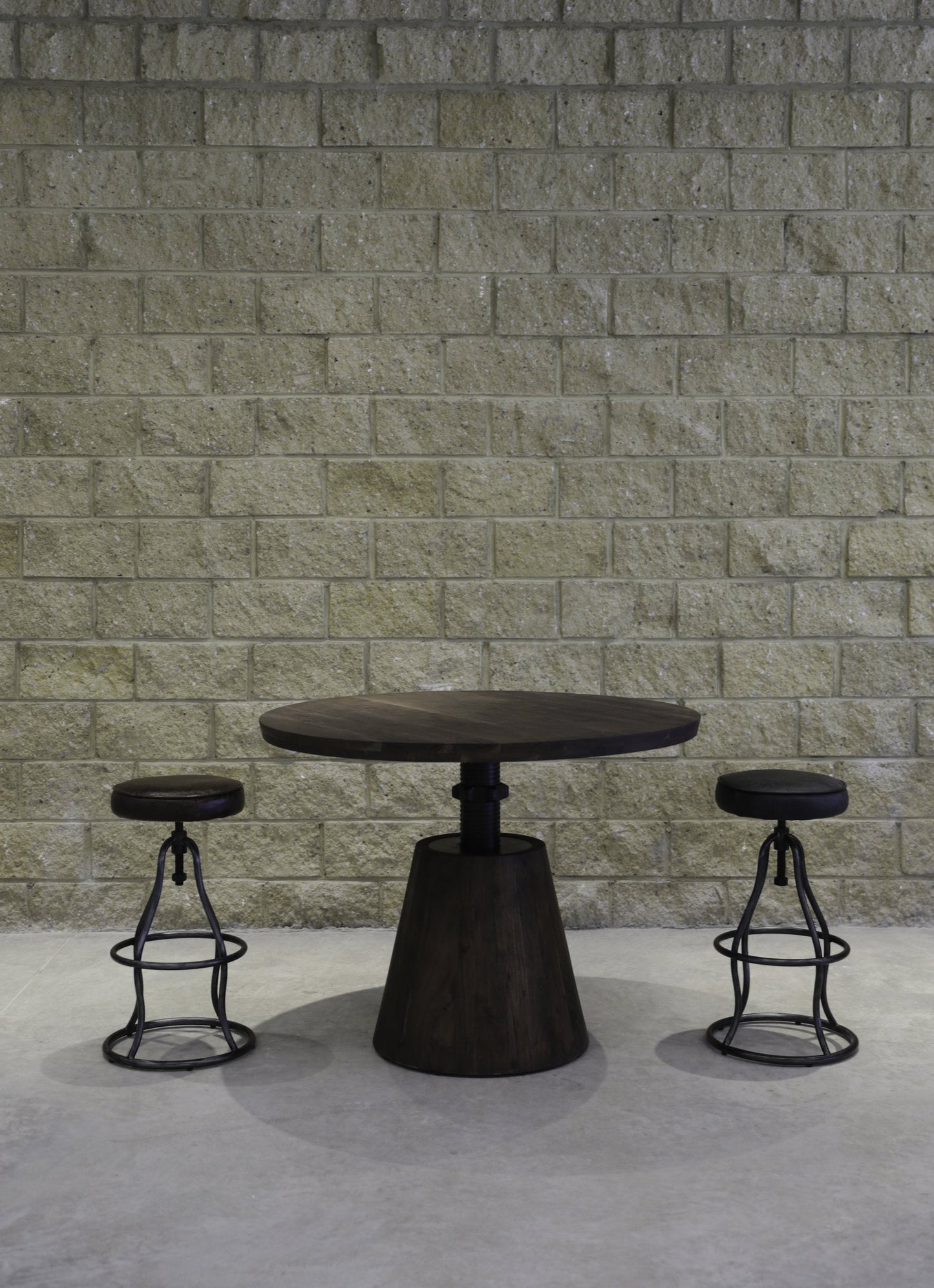 Bronx Crank Dining Table - Vinegar Matte