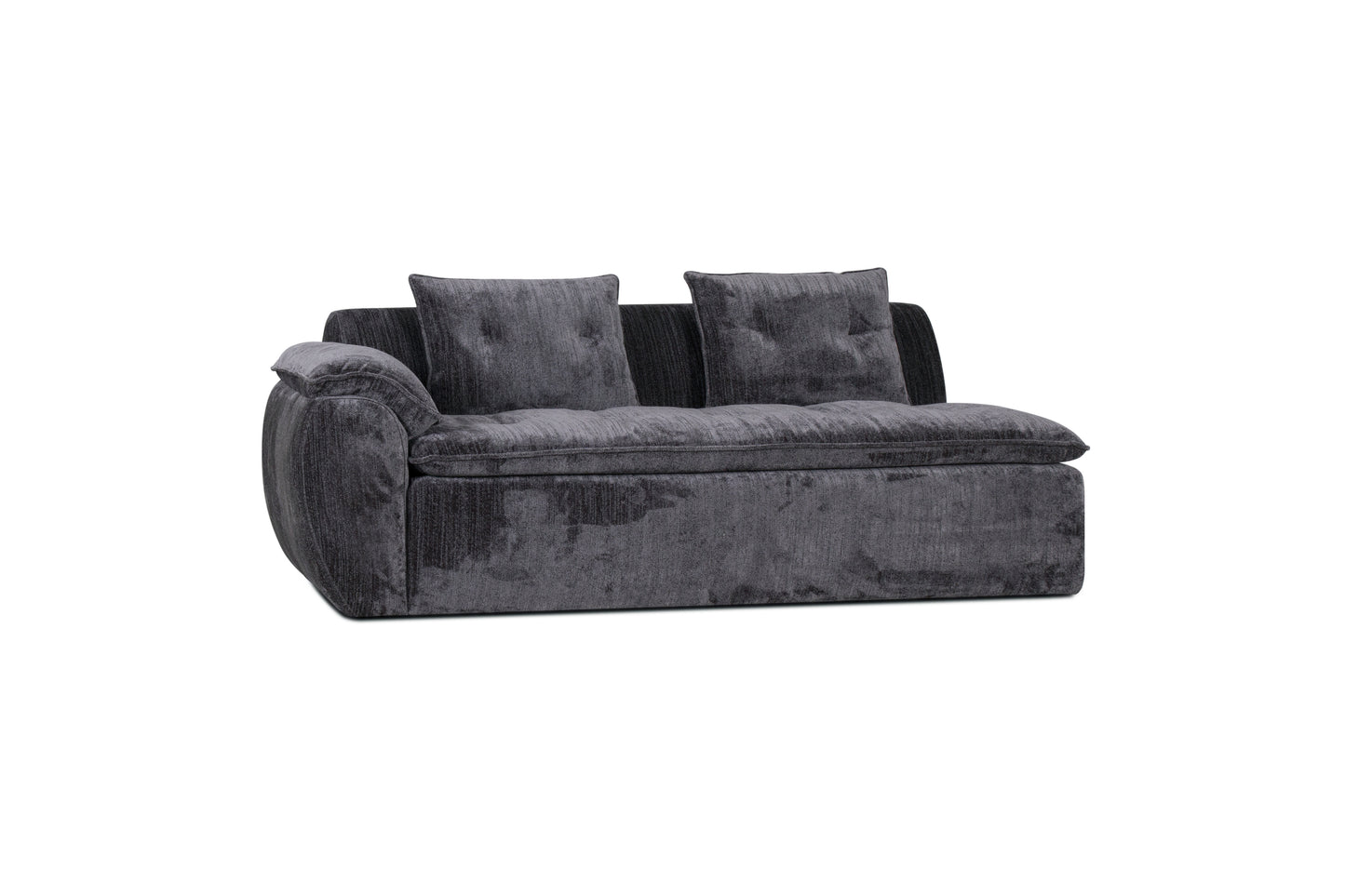 Jordan Fabric sectional -Caviar