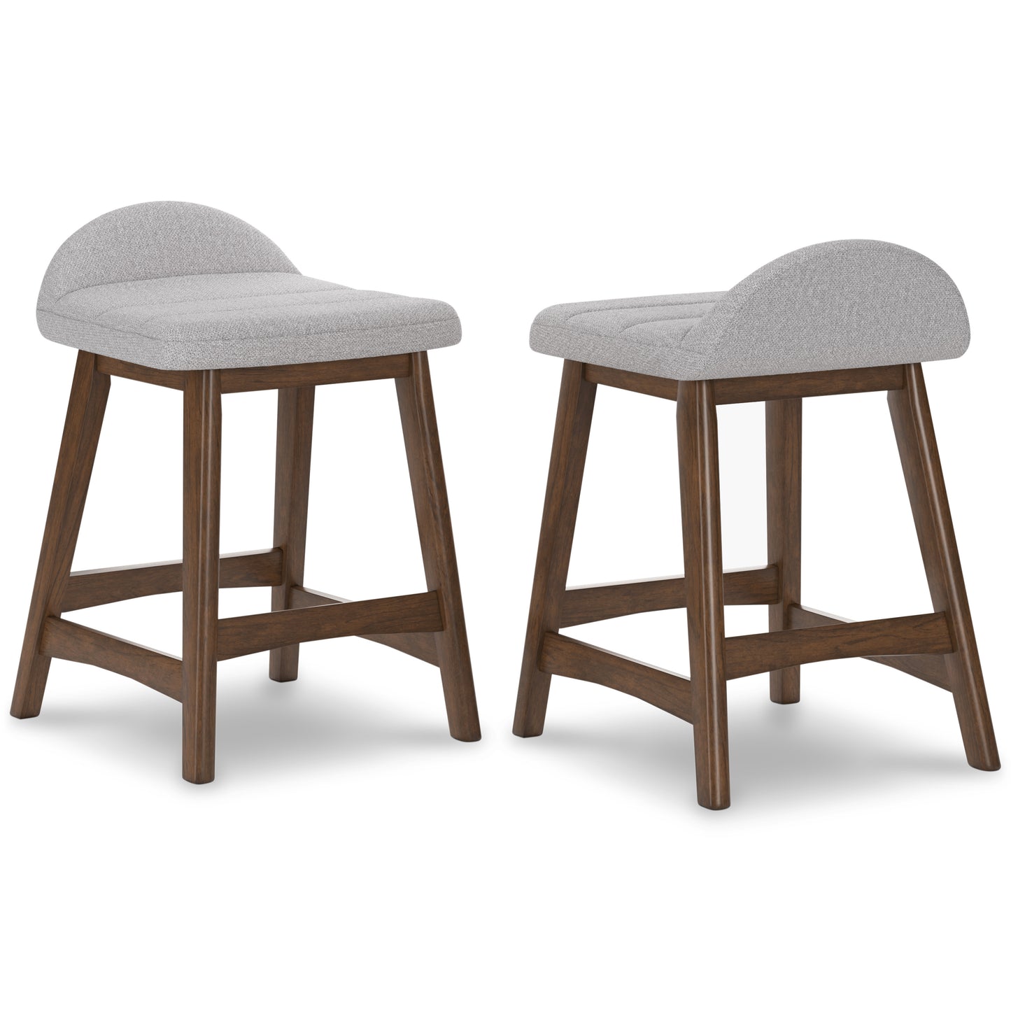 Lyncott Upholstered Barstool Light Gray