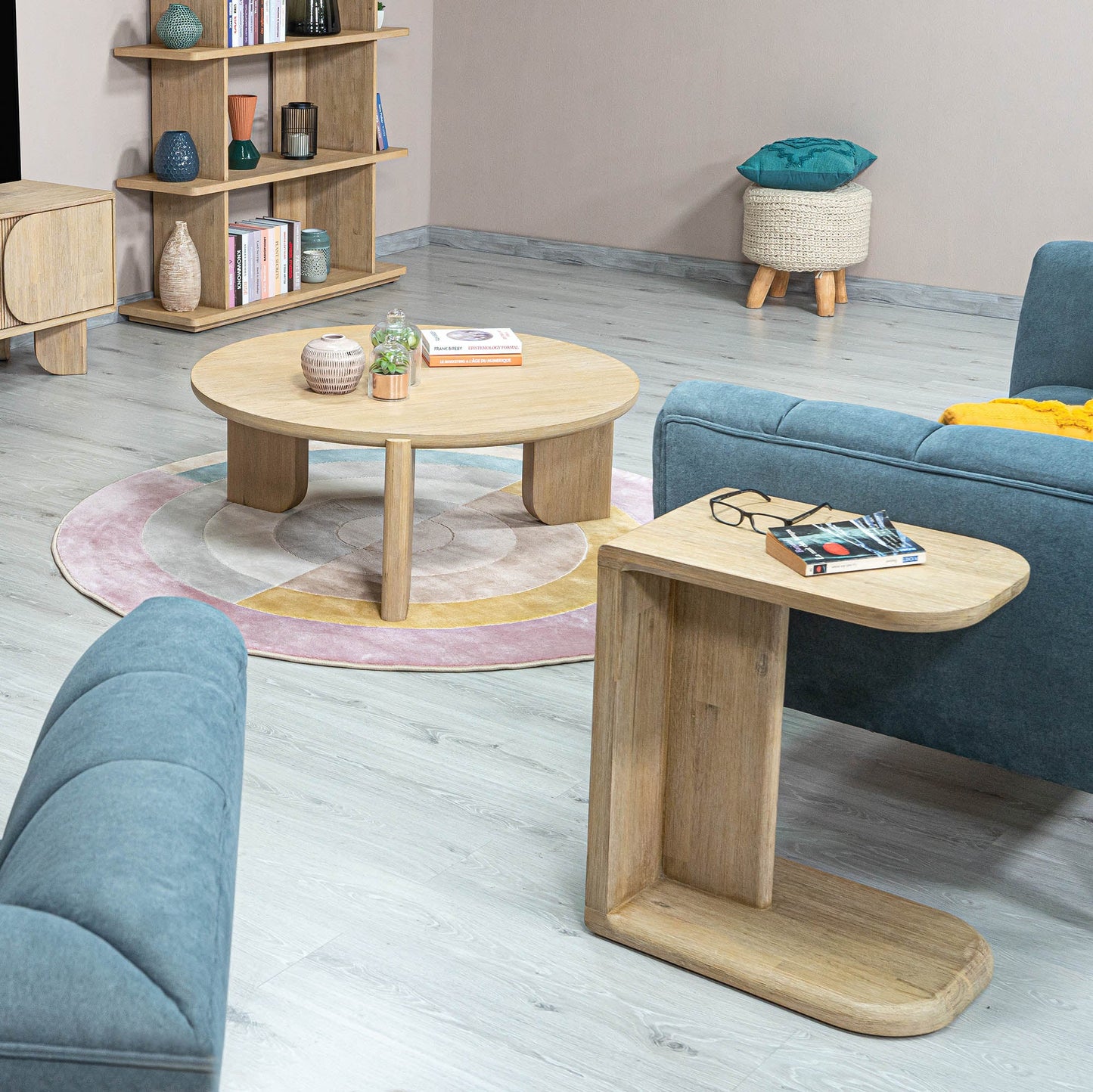 Haru C-Shaped Side Table