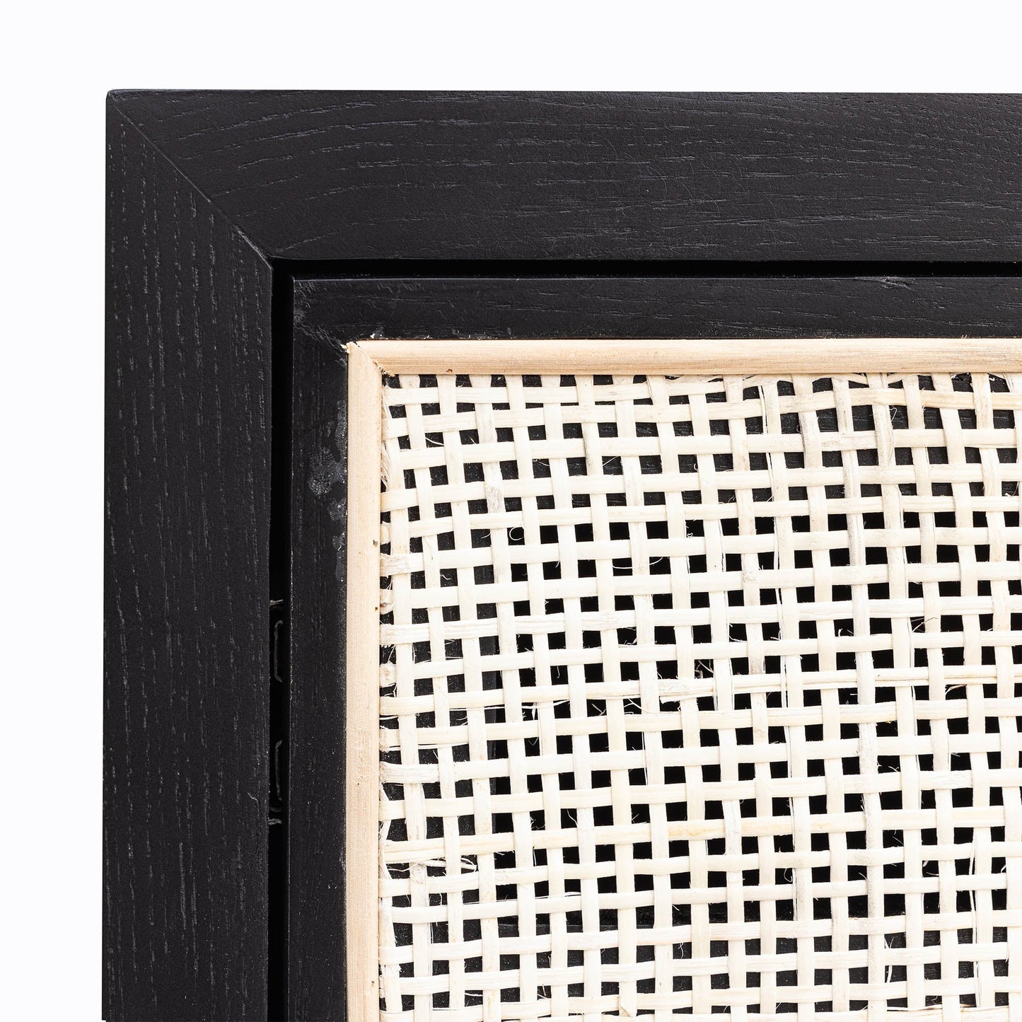 Rattan Filing Cabinet - Ebony