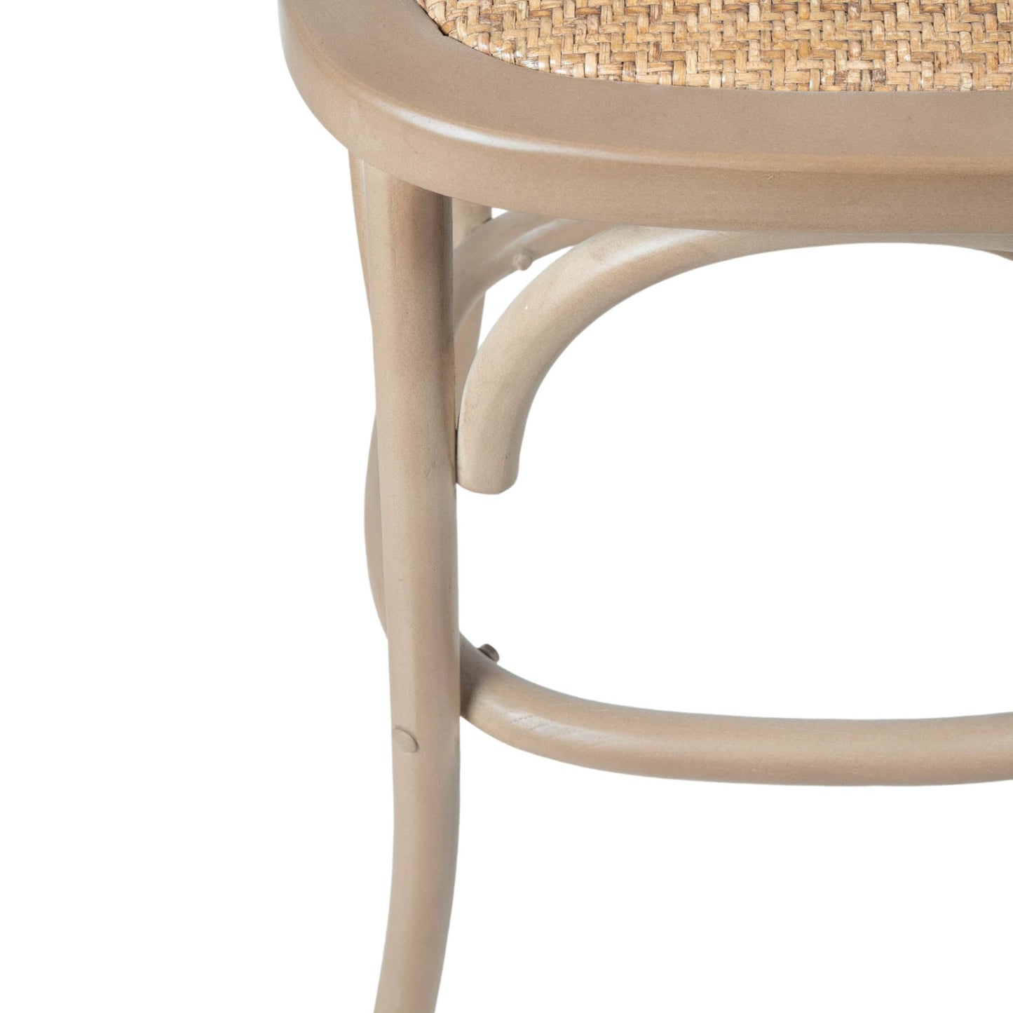 Cross Back Fixed Counter Stool - Sundried