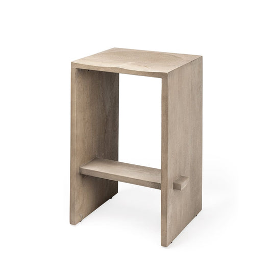 Aida Wood Seat Bar Counter Stool Light Gray | Counter - bar-stools