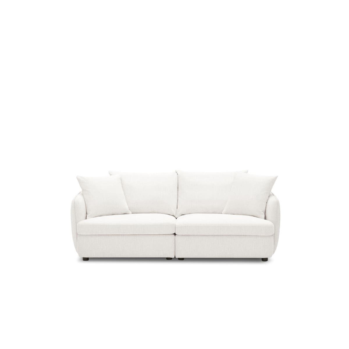 Amy Sofa | Ivory Fabric - lh-import-sofas