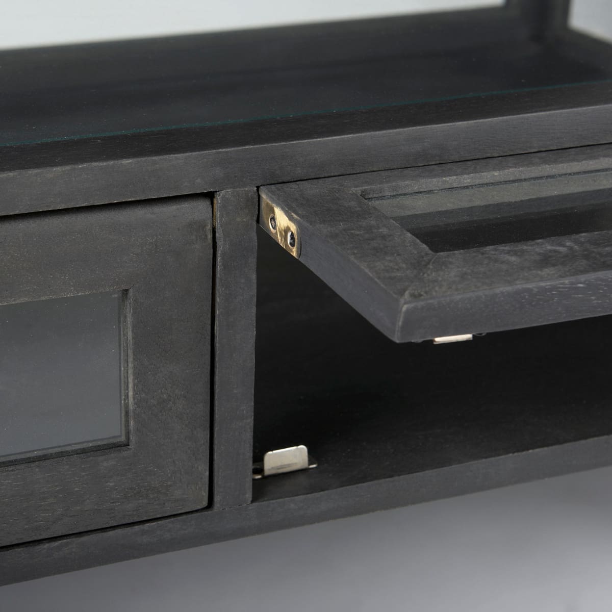 Arelius Coffee Table %7C Rectangular Black-Brown Wood | Black Metal | Rectangular - coffee-tables