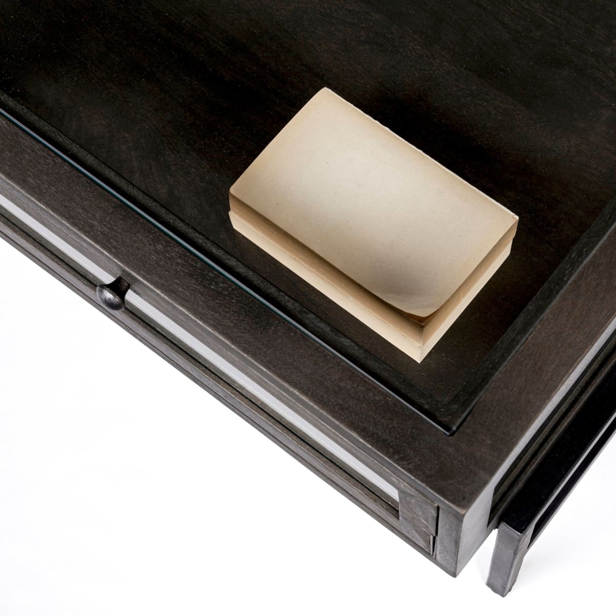 Arelius Coffee Table %7C Square Black-Brown Wood | Black Metal | Square - coffee-tables