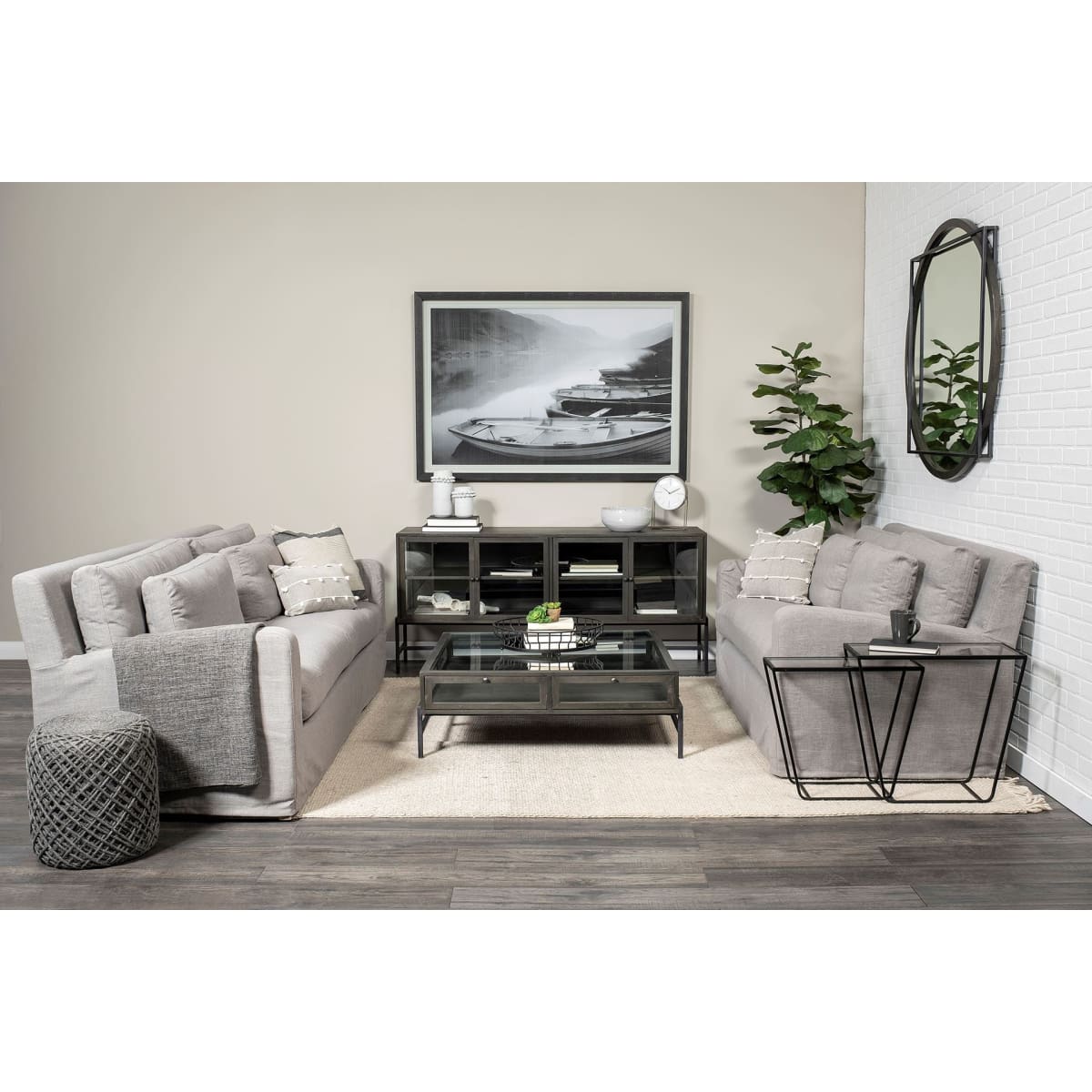 Arelius Coffee Table %7C Square Black-Brown Wood | Black Metal | Square - coffee-tables