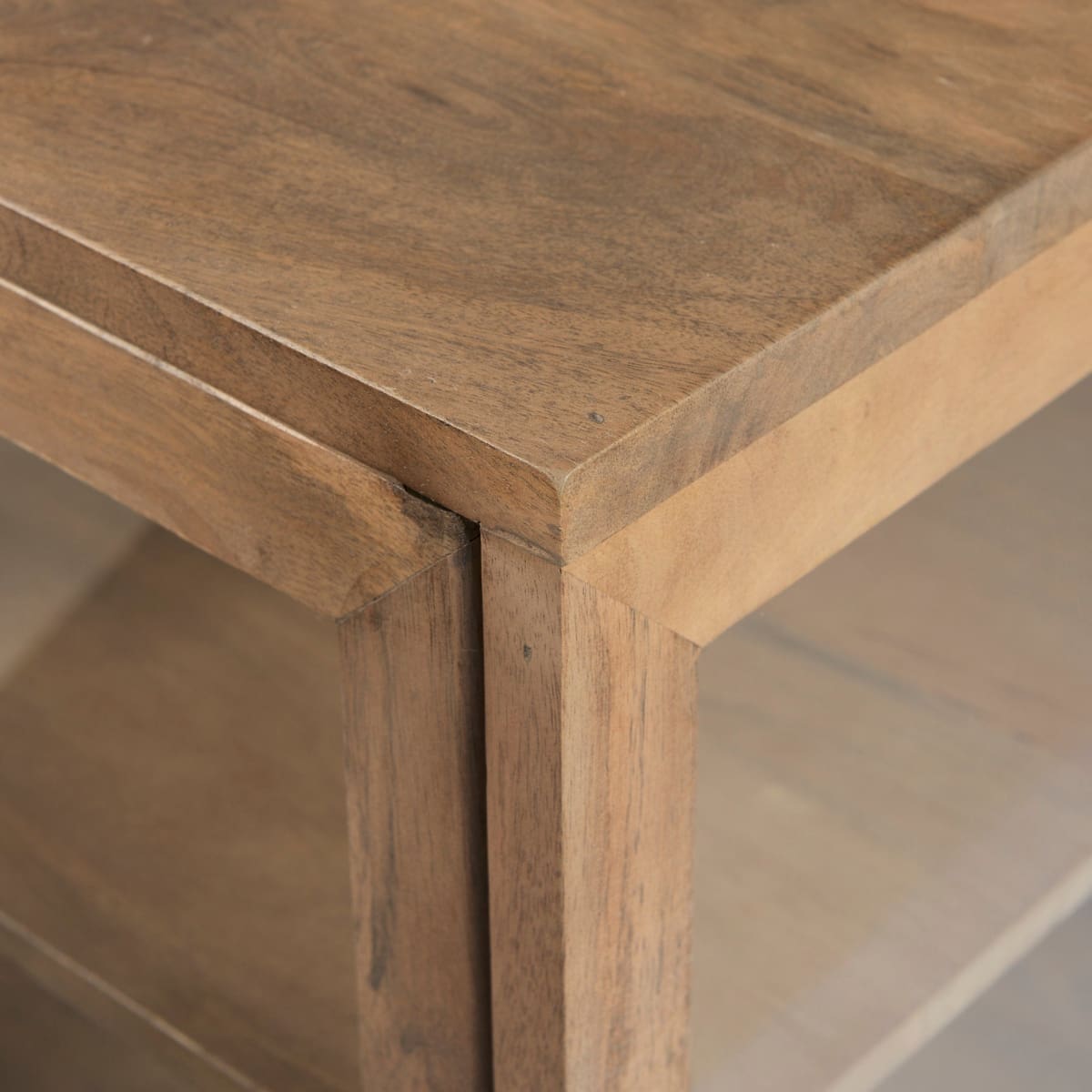 Arelius End Side Table Light Brown Wood | Black Metal - end-and-side-tables