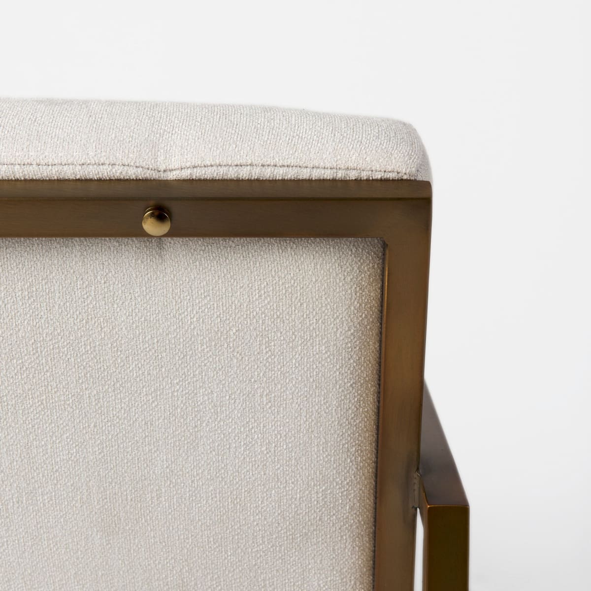 Armelle Accent Chair Cream Fabric | Gold Metal - accent-chairs