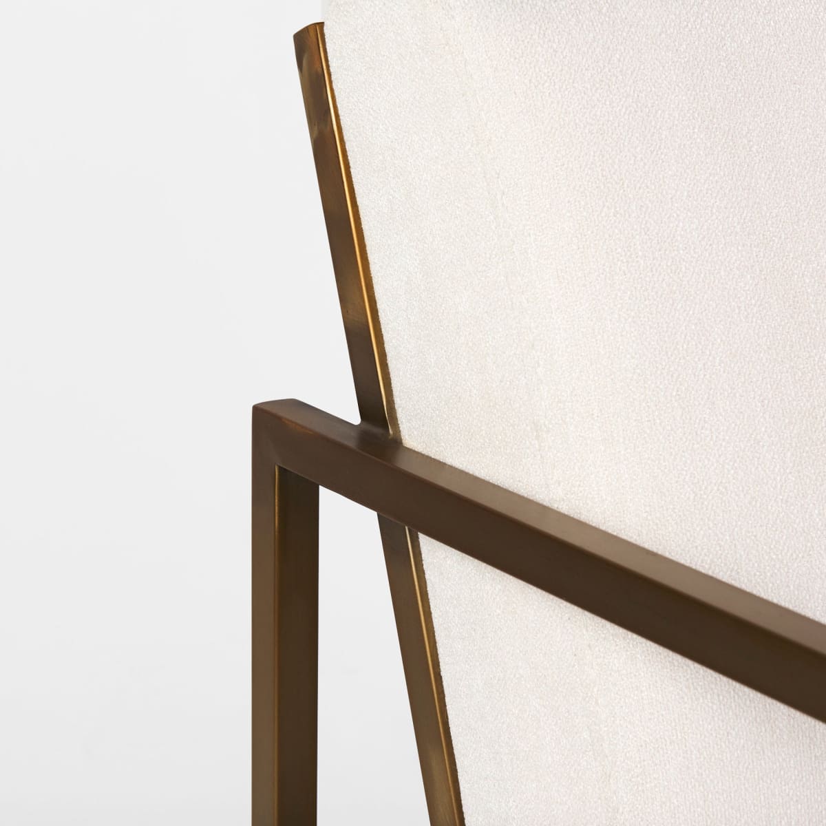 Armelle Accent Chair Cream Fabric | Gold Metal - accent-chairs