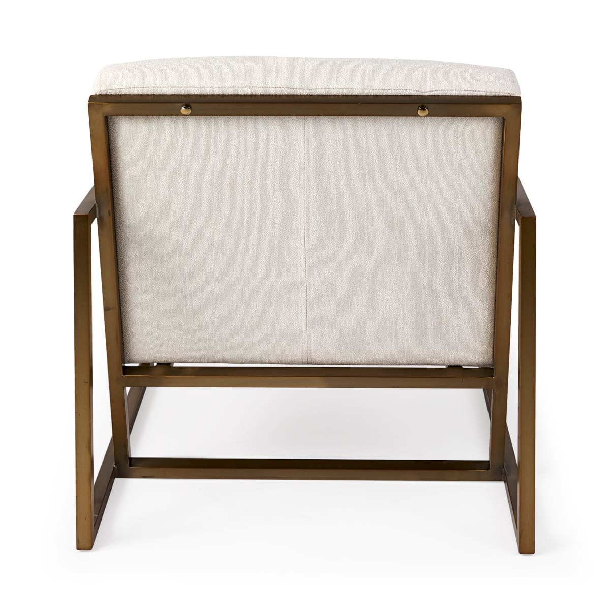 Armelle Accent Chair Cream Fabric | Gold Metal - accent-chairs