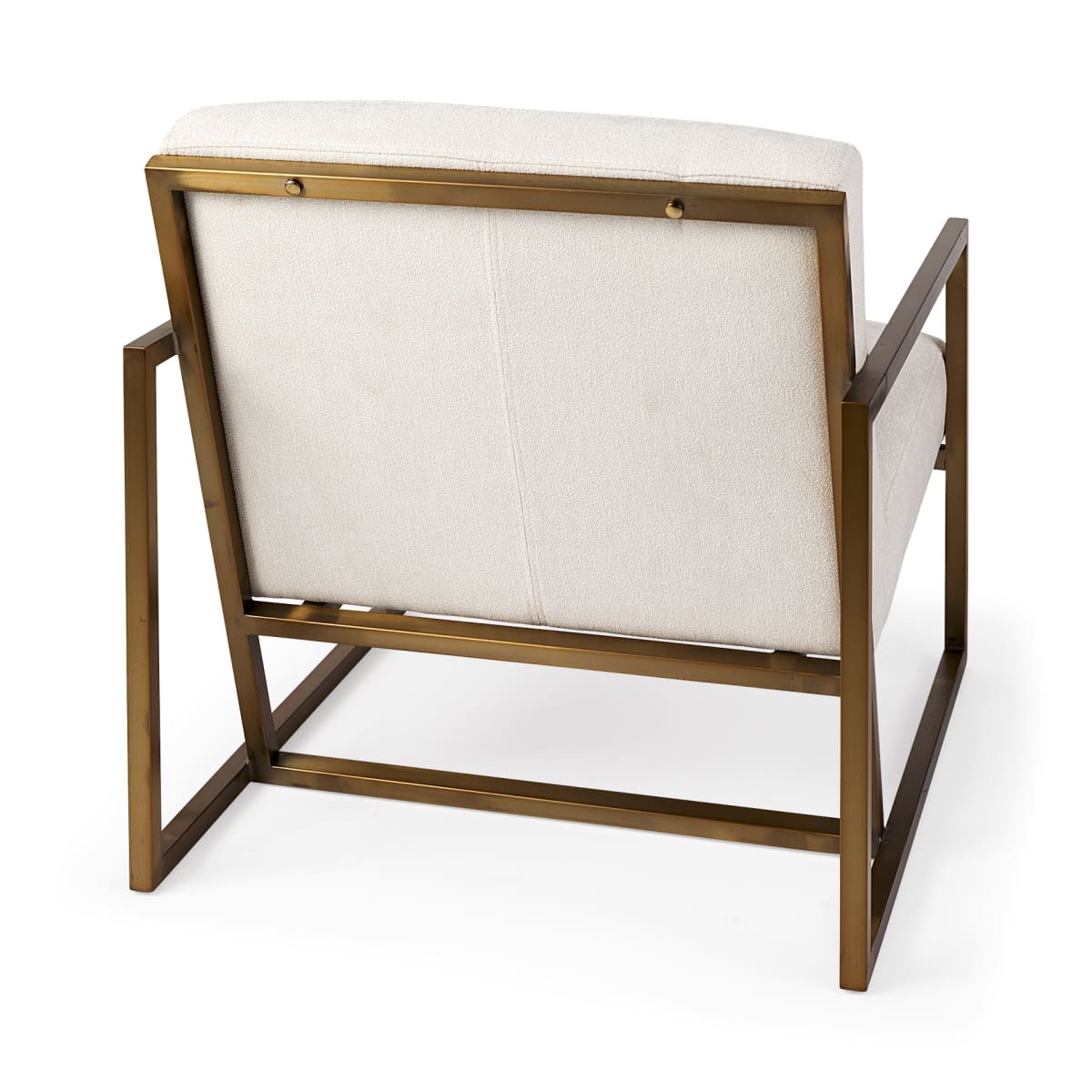 Armelle Accent Chair Cream Fabric | Gold Metal - accent-chairs