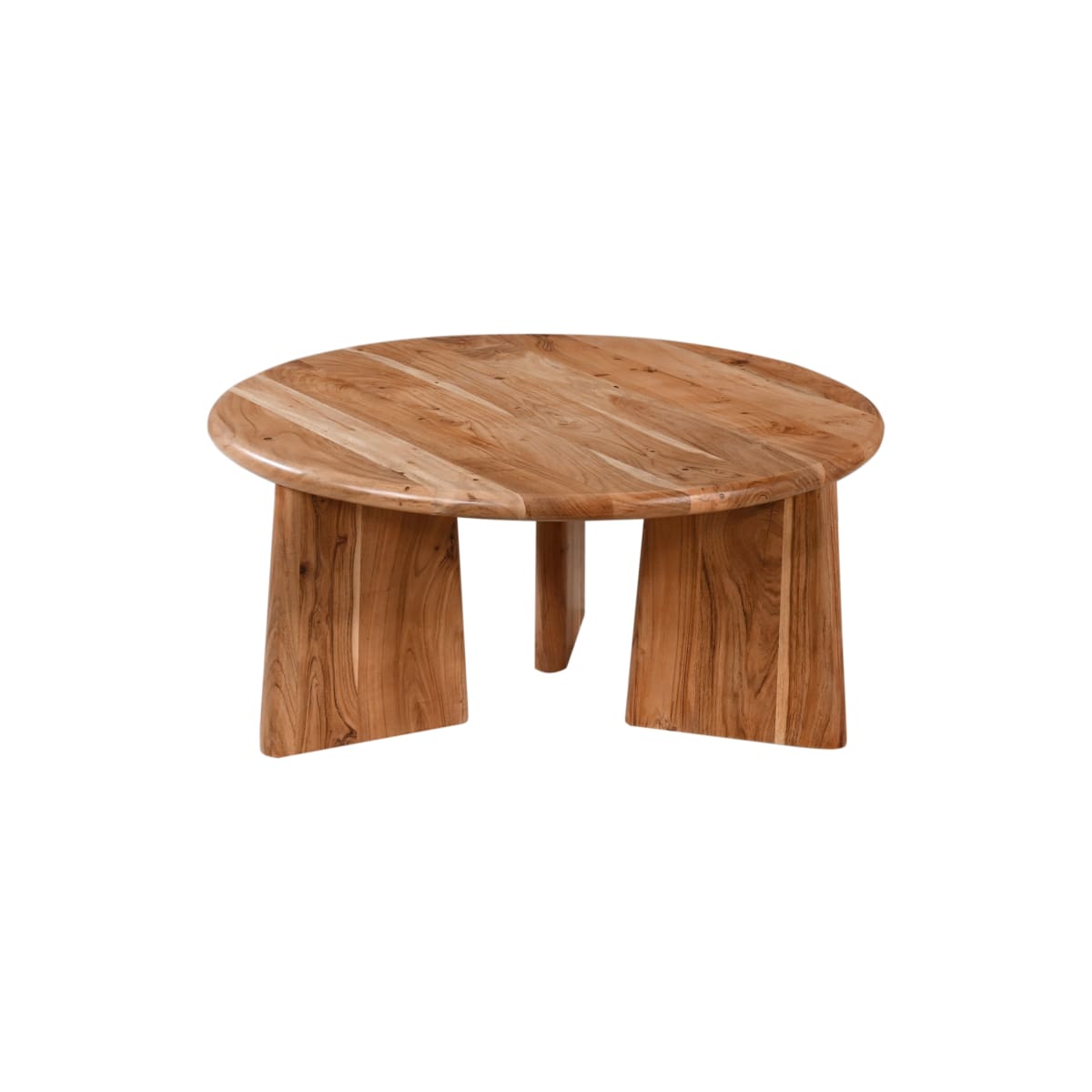 Aron round store wood coffee table