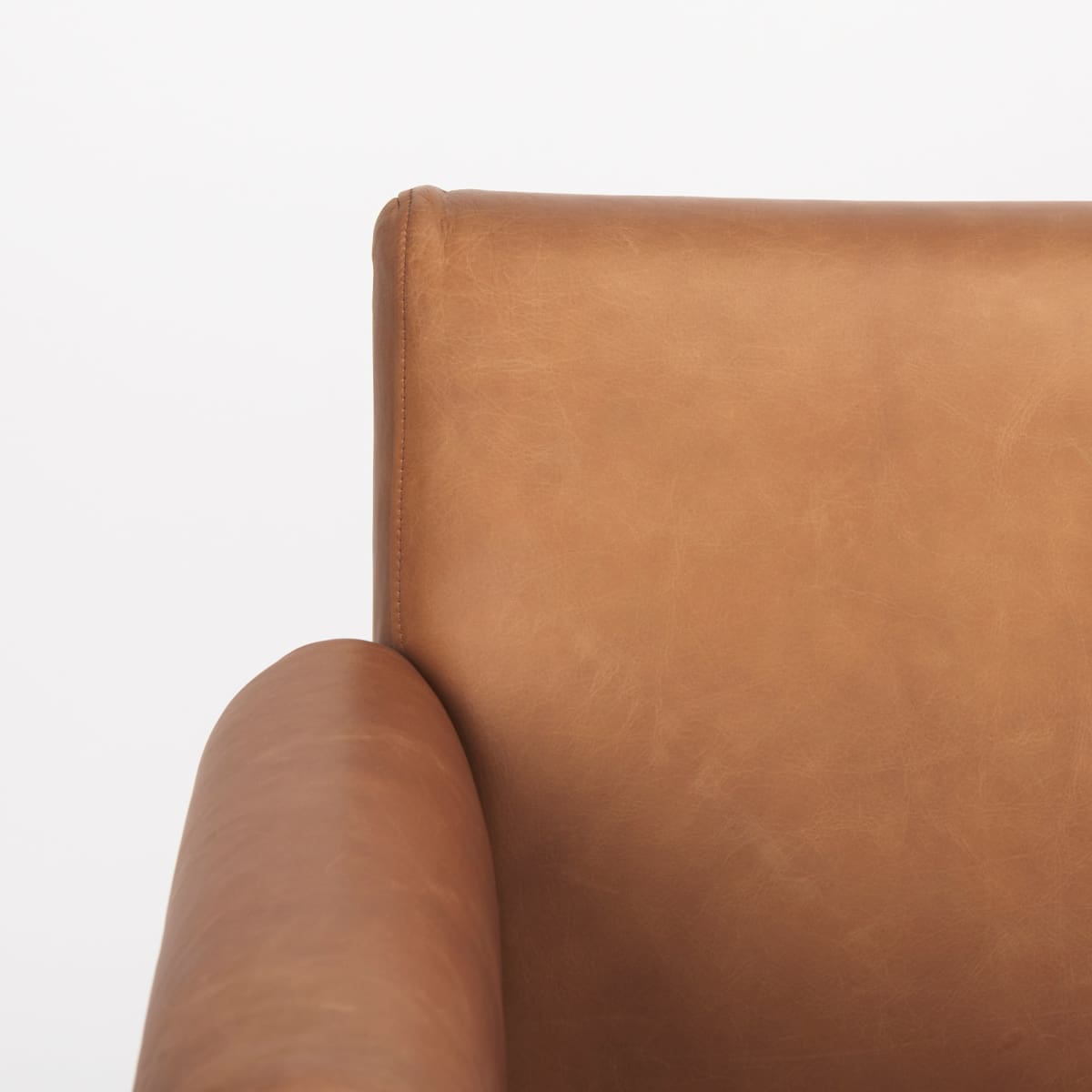 Ashton Leather Accent Chair Brown Leather | Light Wood - accent-chairs