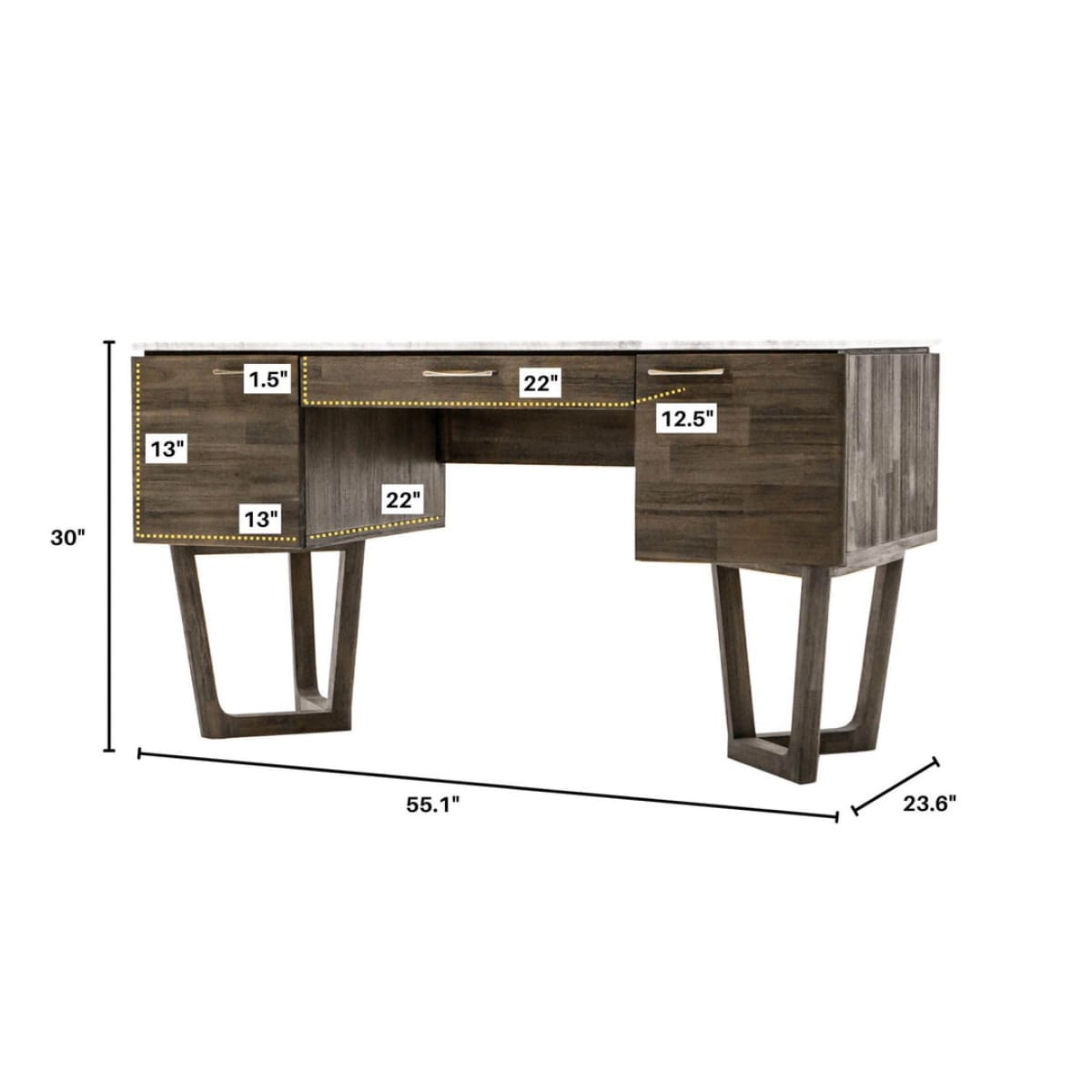 Aura Writing Desk - lh-import-desks
